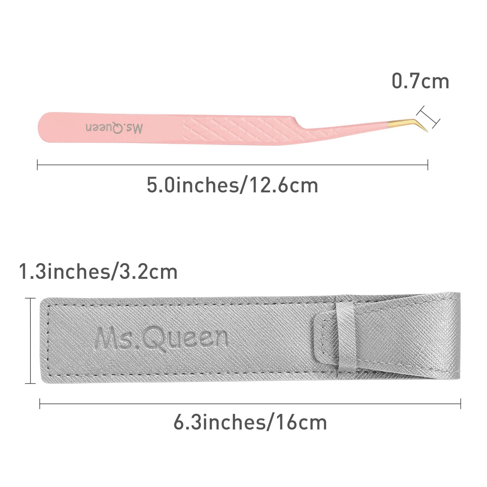 Ms.Queen Tweezers For Lash Extensions,Precision 45 Degree Lash Tweezers For Volume Classic Lashes Premade Fans