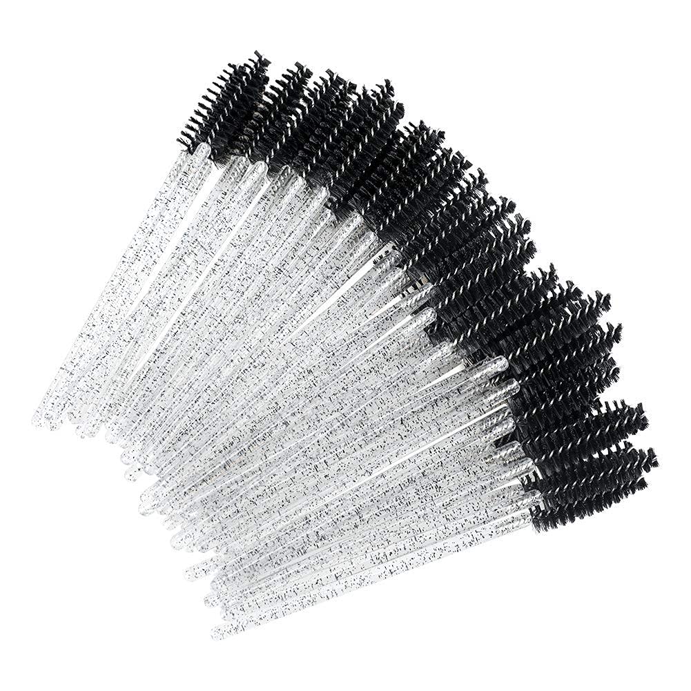 G2Plus 300Pcs Crystal Eyelash Mascara Brushes Wands Applicator Makeup Kits Mascara Wands Lash Spoolies For Eyelash Extensions An
