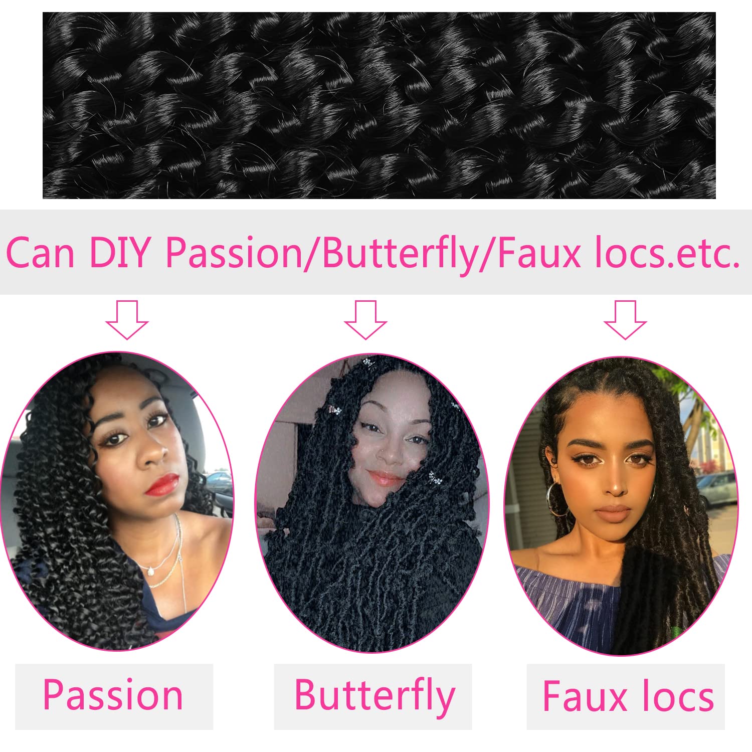 8 Inch Passion Twist Hair, Short Ombre Burgundy Water Wave Crochet Hair Passion Twist Crochet Hair For Women Passion Twists Brai