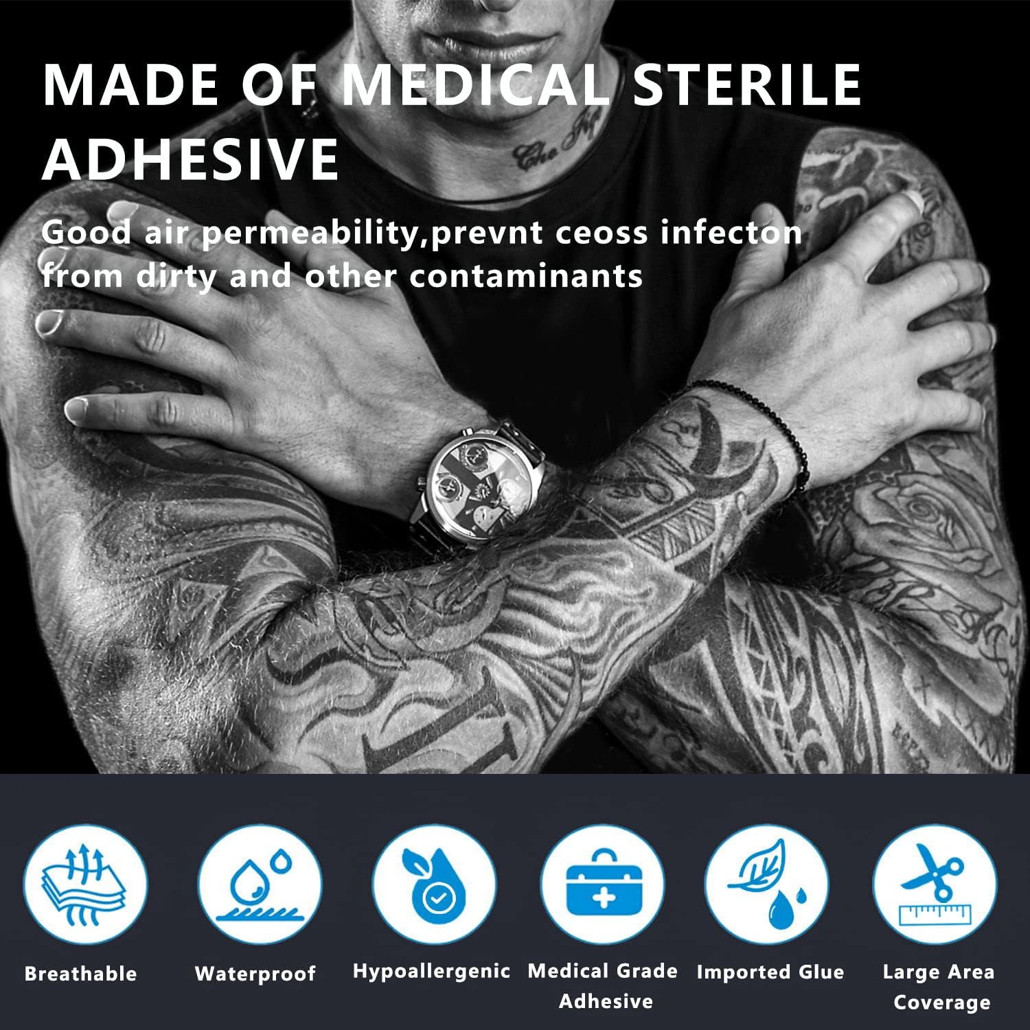 Tattoo Aftercare Waterproof Bandage Transparent Film Dressing Second Skin Healing Protective Clear Adhesive Bandages Tattoo Supp