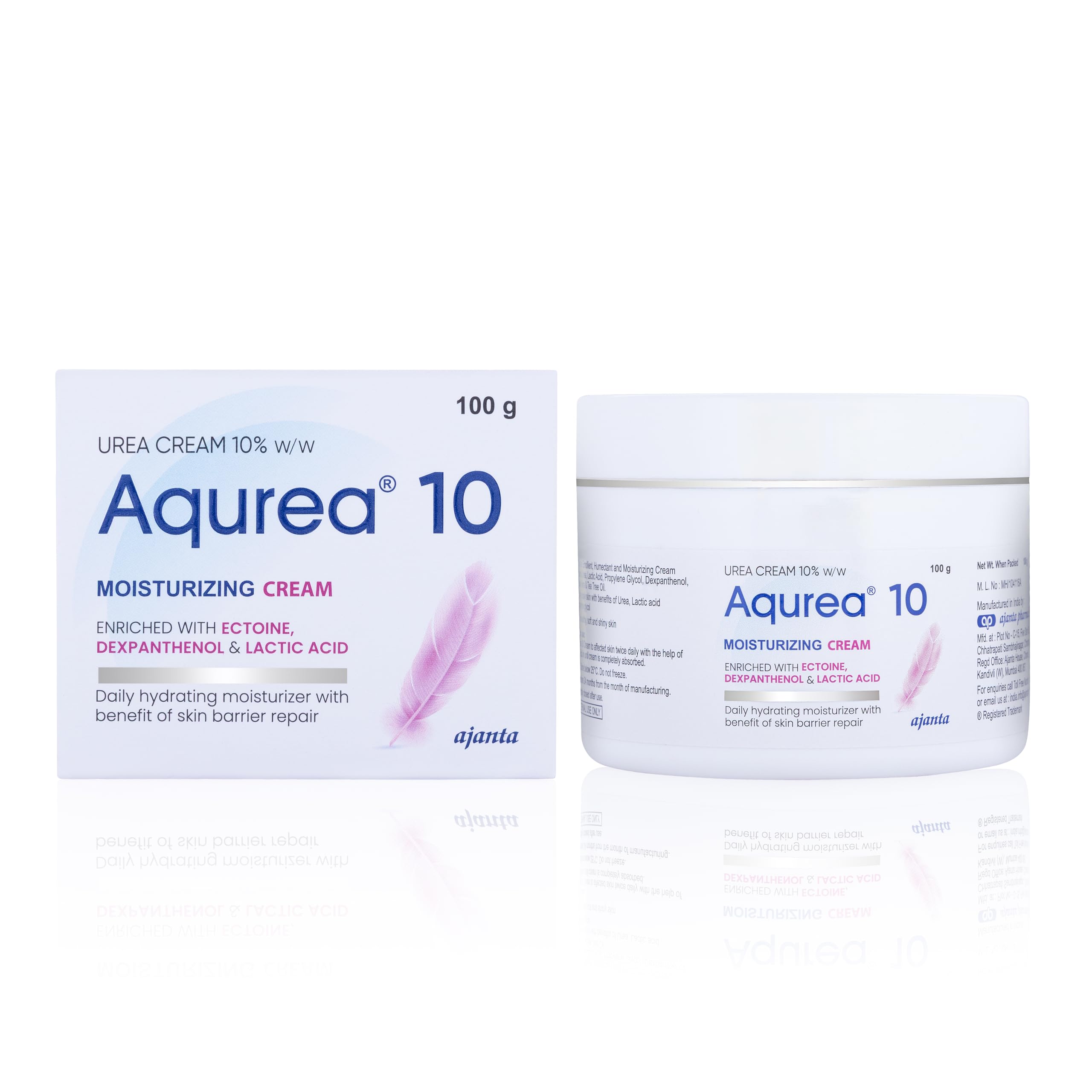 Aqurea Cream 10% - Deep Moisturising & Exfoliating Cream For Dry, Rough & Thickened Skin With Triple Action Hydration, Keratolyt