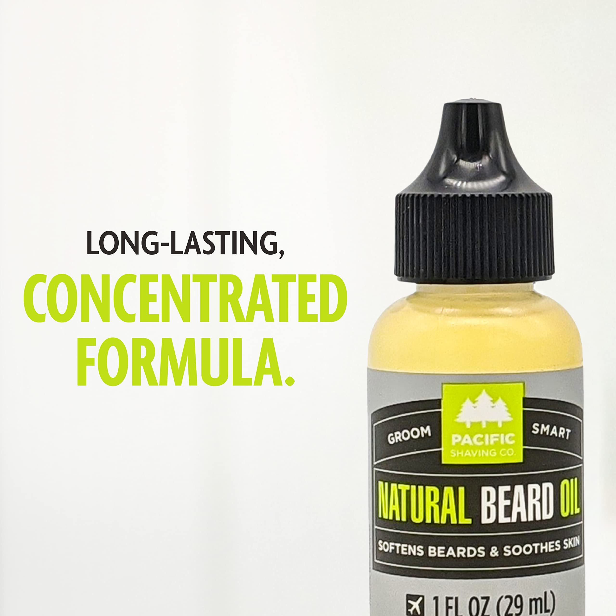 Pacific Shaving Company Natural Beard Oil - Beard Moisturizer & Conditioner for Men - Grooming Oil to Reduce Itchiness & Soothe