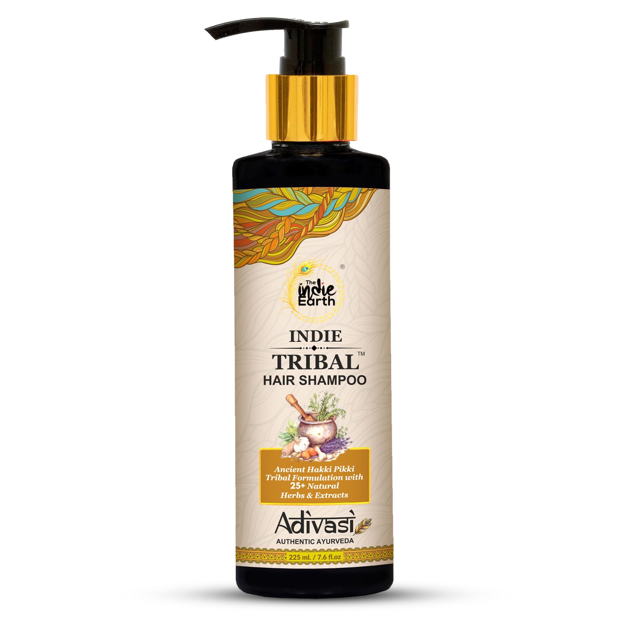 The Indie Earth Indie Tribal (Adivasi) Hair Shampoo Infused with 25+ powerful ingredients, Deep Cleanses Strengthens & Fortifies
