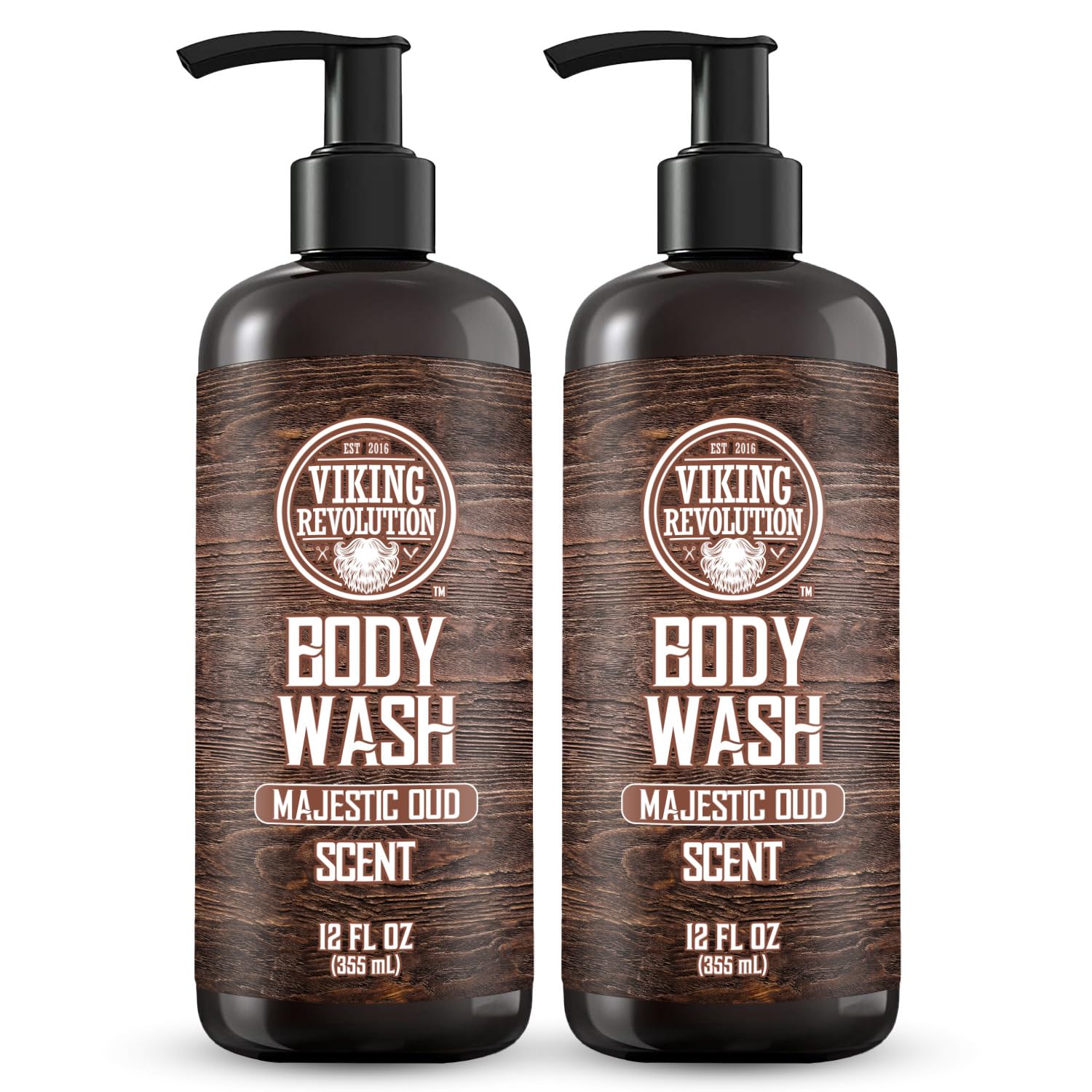 Viking Revolution Men'S Body Wash - Majestic Oud Mens Body Wash - Mens Natural Body Wash For Men With Vitamin E And Rosemary Oil