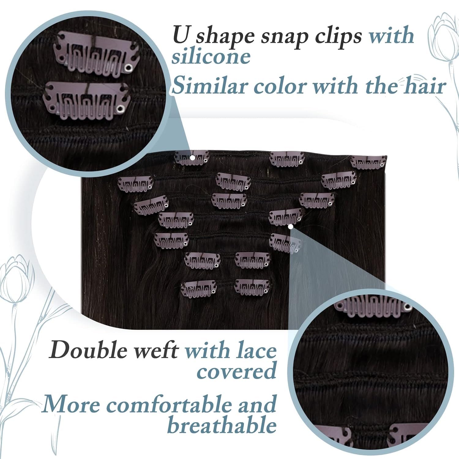 Runature Balayage Clip In Hair Extensions Dark Brown To Blonde 22 Inch Long Hair Extensions Clip Ins Balayage Hair Clip In Exten