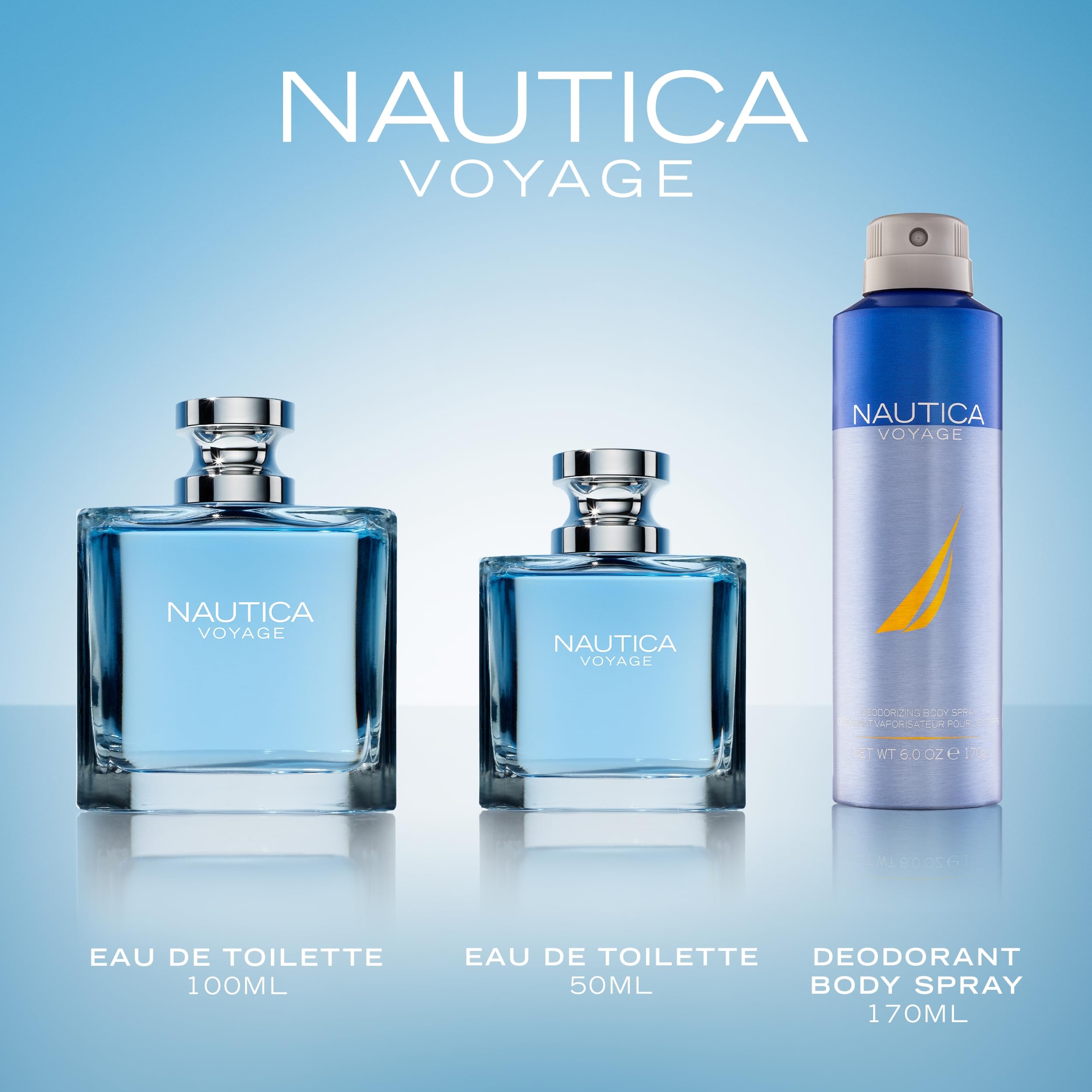 Nautica Voyage Eau De Toilette, Cologne and Fragrance For Men, Fresh, Romantic, Fruity Scent Woody, Aquatic Notes of Apple, Wate