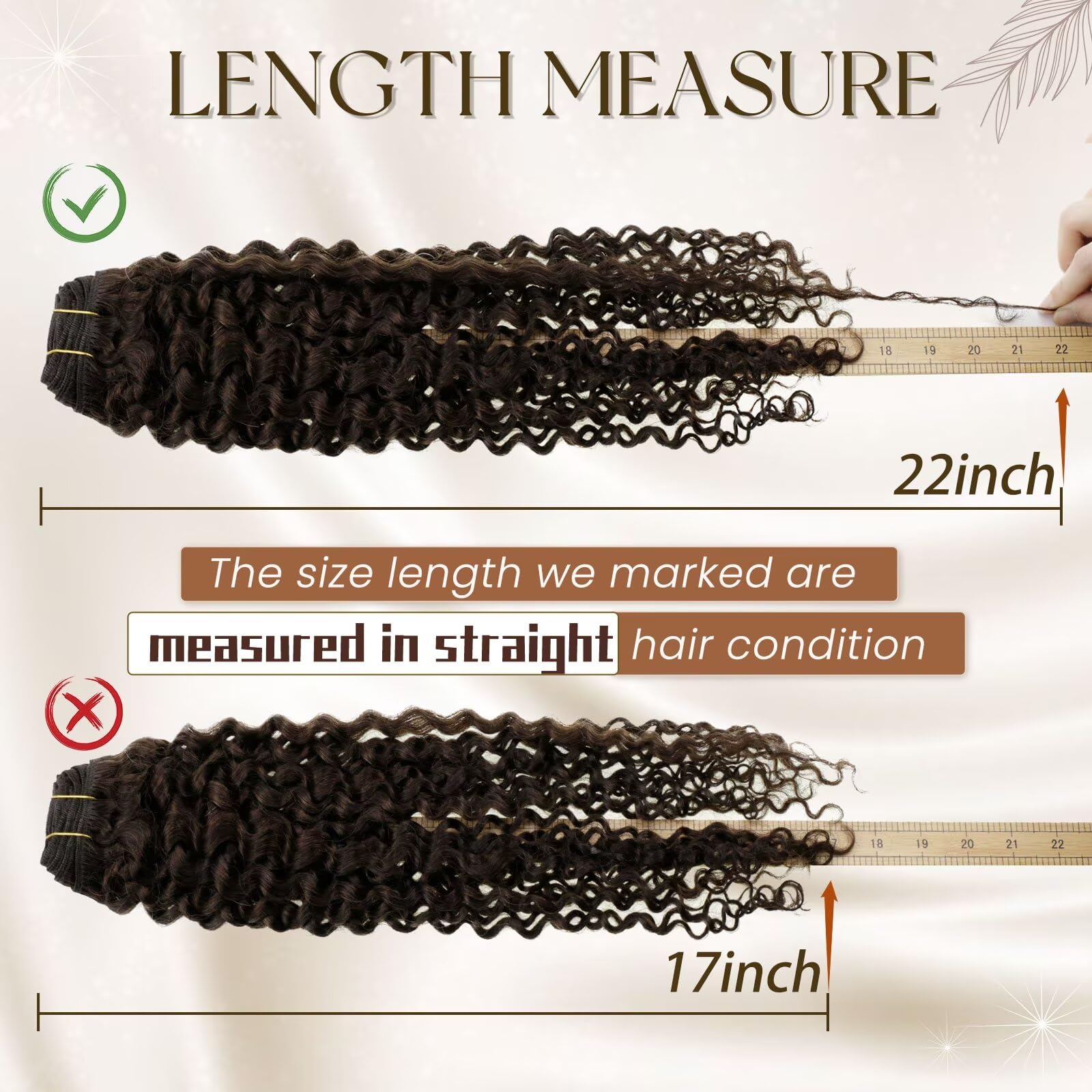 Hetto Brown Curly Clip In Hair Extensions Natural Wavy Clip In Curly Hair Extensions #2 Dark Brown Curly Hair Extensions 22 Inch