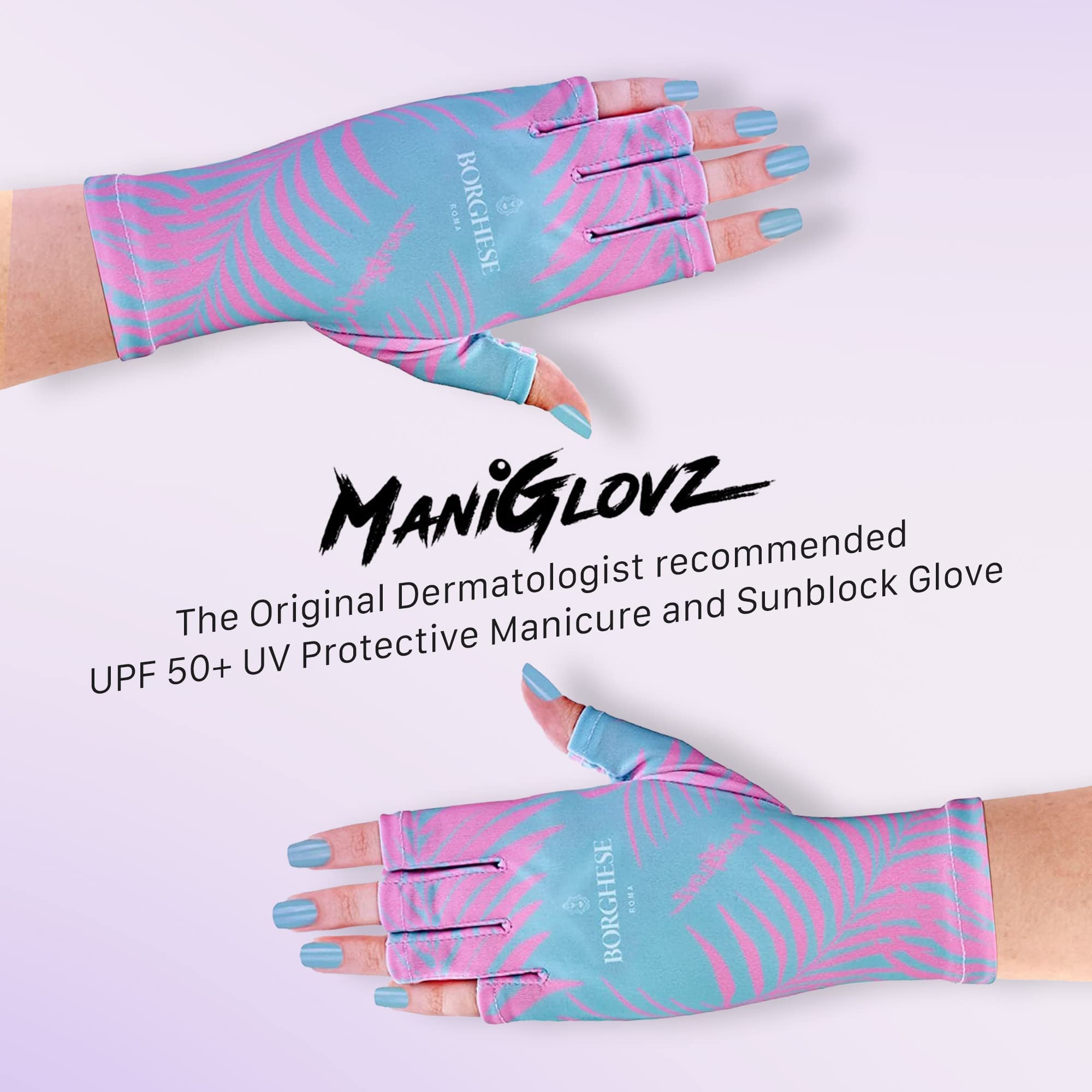 ManiGlovz - The ORIGINAL UPF 50+ UV Light Protective Nail Gloves | Gel Manicure Gloves and Anti UV Fingerless Gloves for Women |