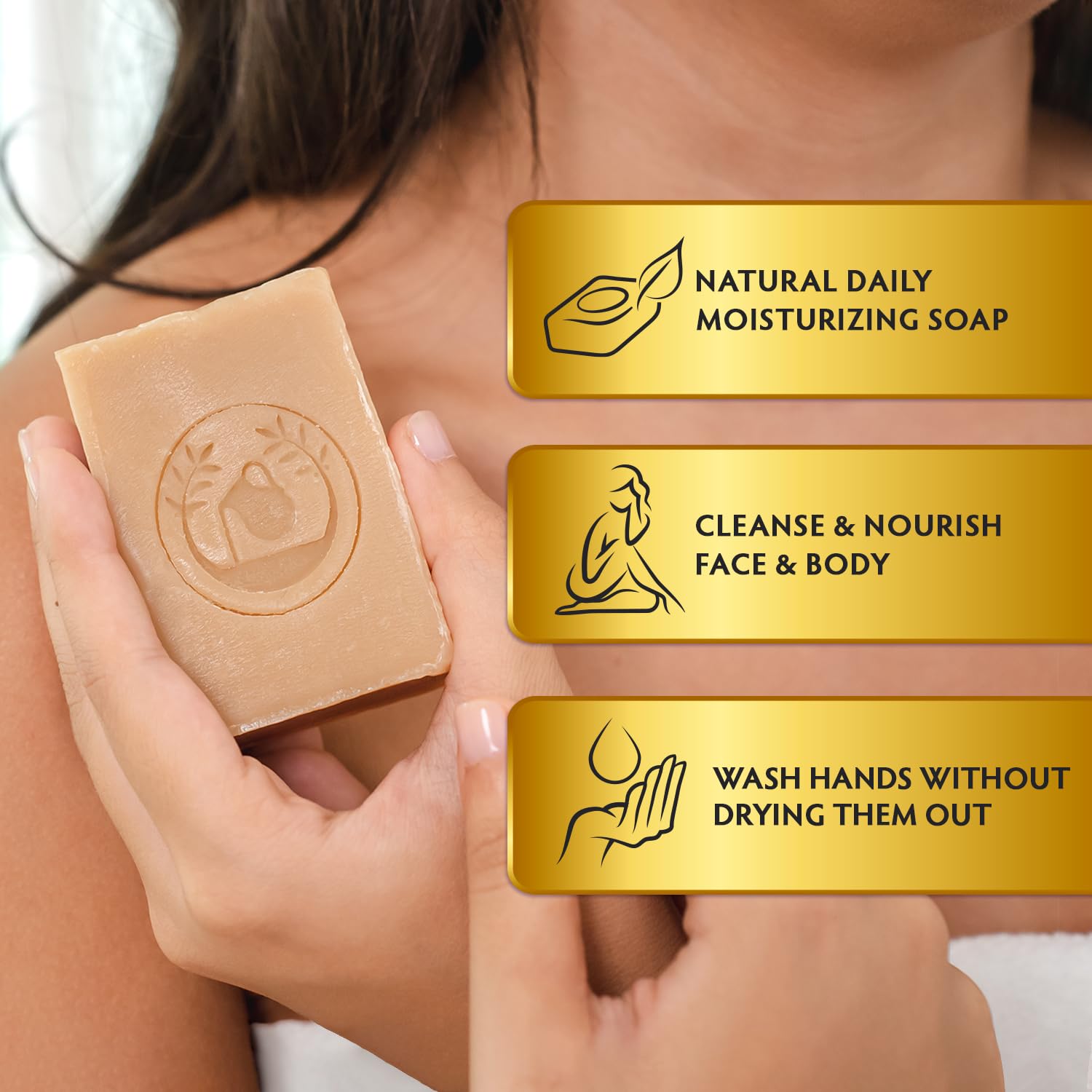 Ancient Greek Remedy Organic Face and Body Soap Bar for Dry, Normal and Sensitive Skin. Gentle Wash Treatment for Acne, Eczema,