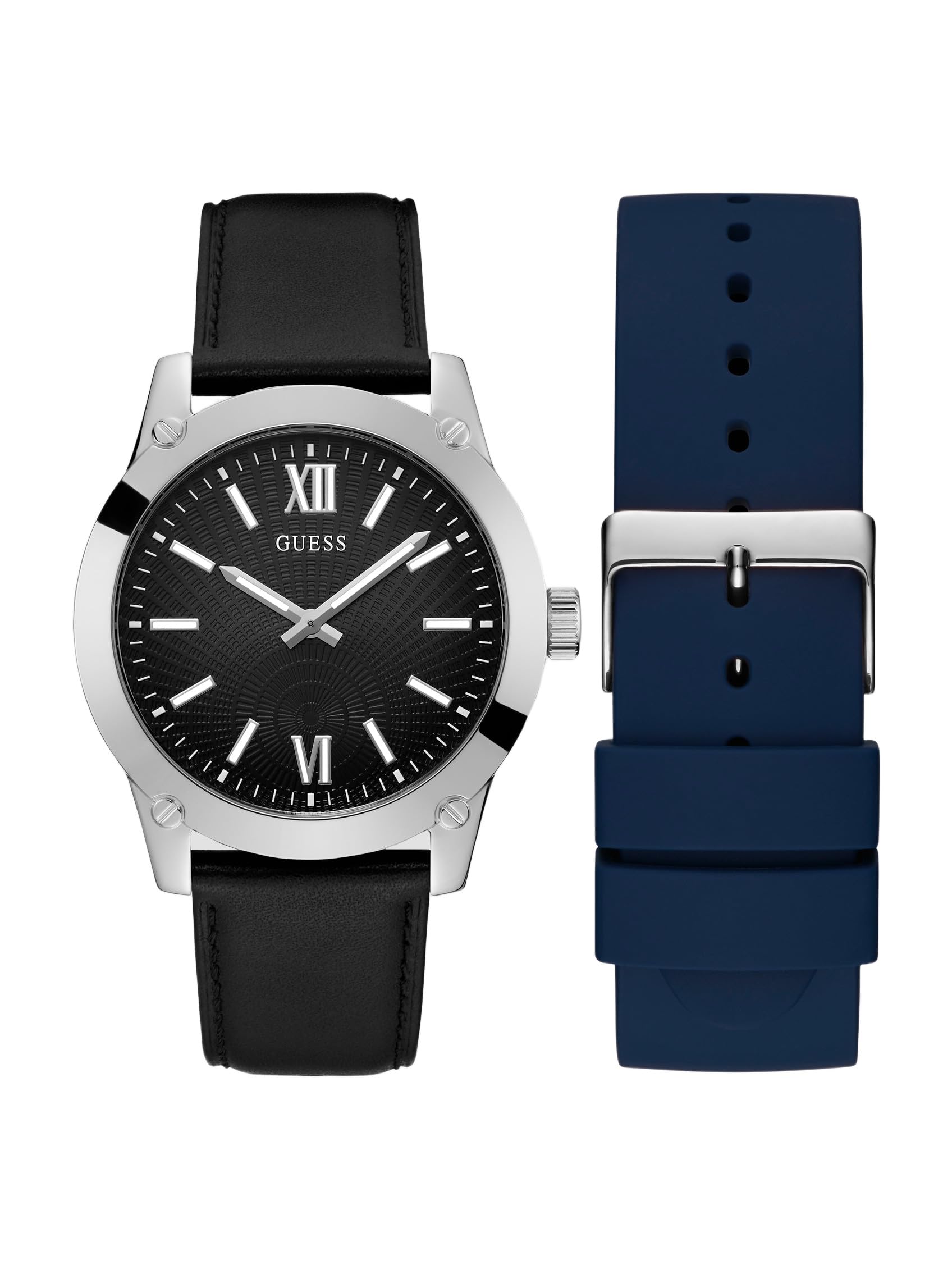 Guess Leather Black Dial Men Analog Watch  Gw0630G1