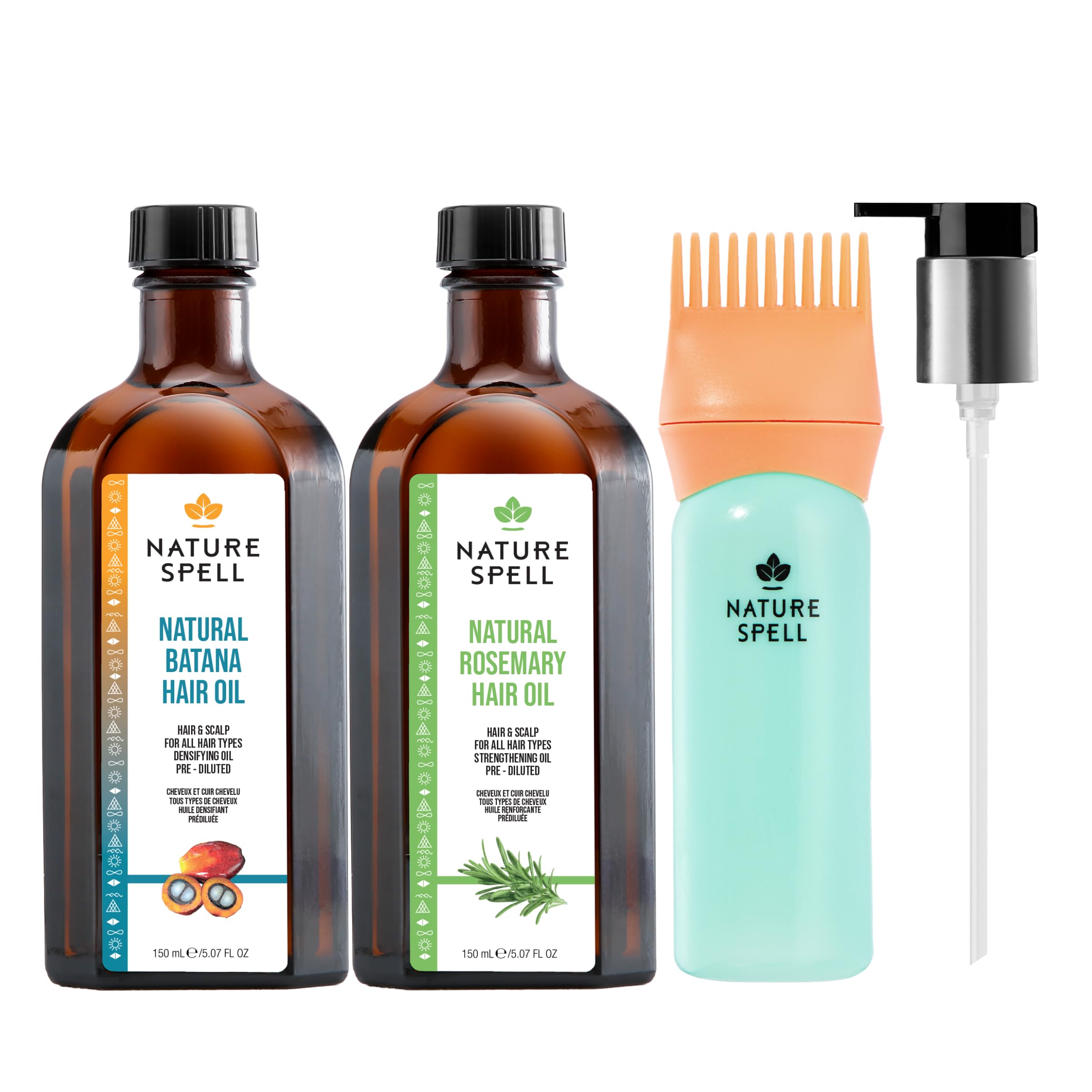 Nature Spell Hair Growth Duo with Rosemary & Batana Oils, PreDiluted