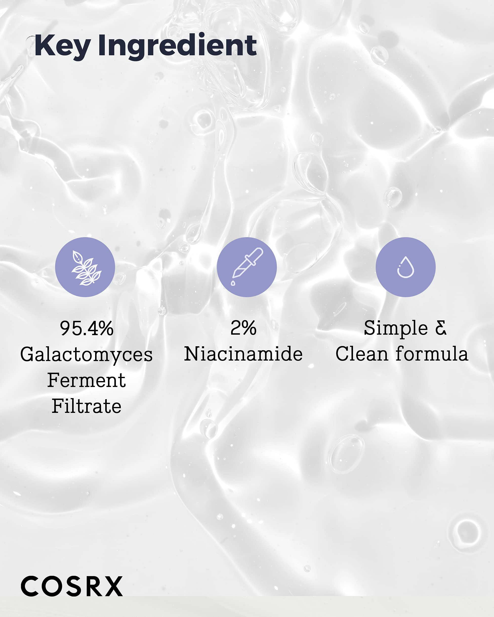 COSRX Galactomyces 95% Facial Essence, 100ml / 3.38 fl.oz | Daily Lightweight Korean Toner with 2% Niacinamide for Dull & Rough