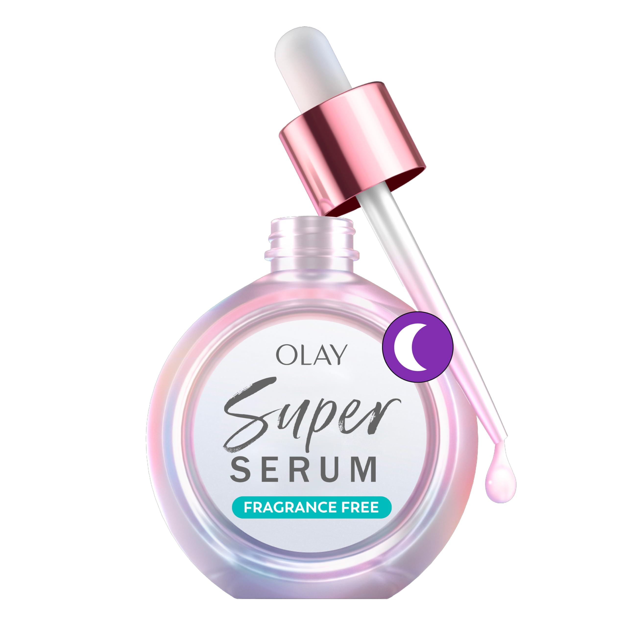 Olay Super Serum Night Repair, Fragrance-Free - Niacinamide, Peptide, Salicylic & Lactic Acid, Glycerin - 5-in-1 Skin Care Benef