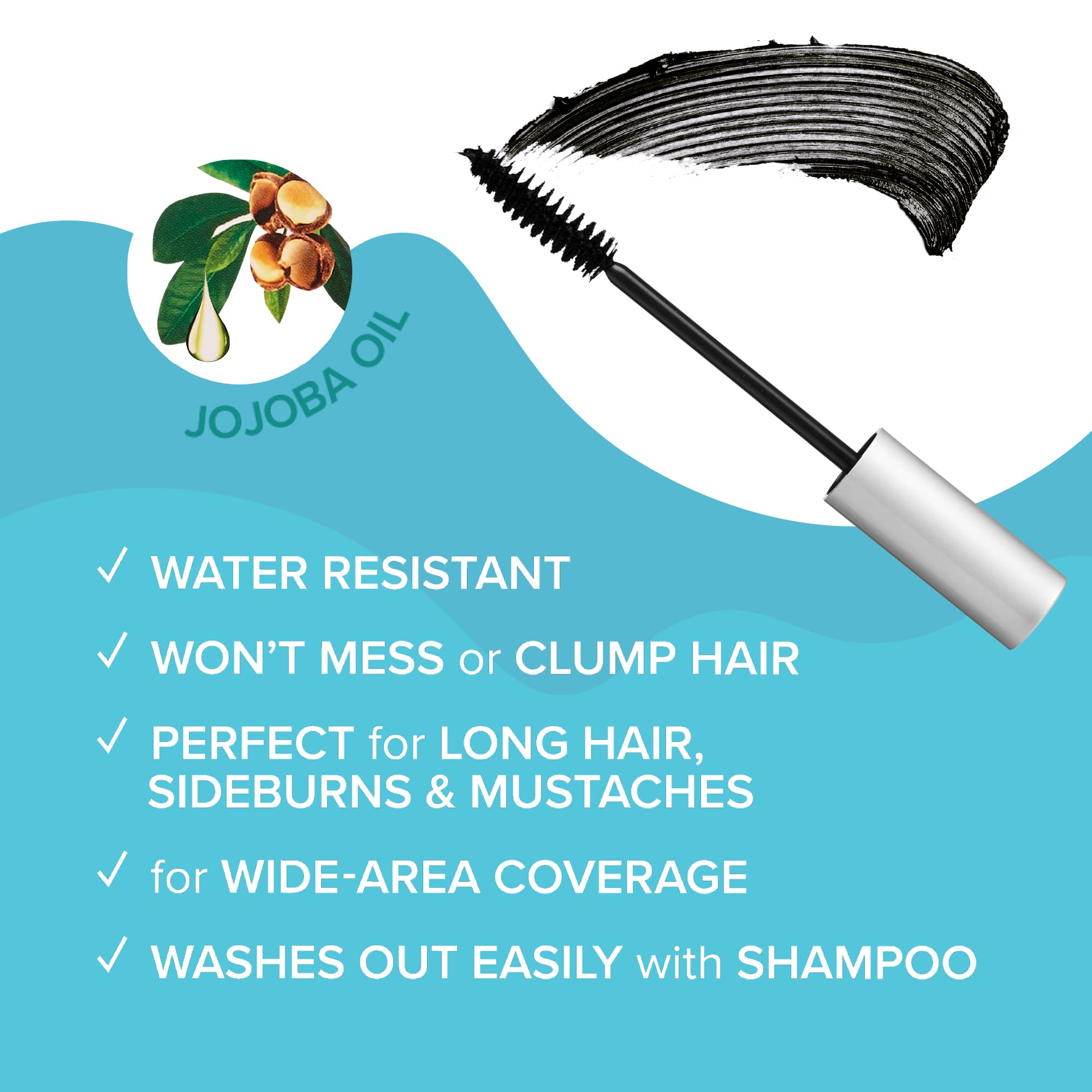 Red By Kiss Quick Cover Root Touch Up Rescue, Mascara Natural Water-Resistant Temporary Gray Concealer Cover Up Brush For Hair M