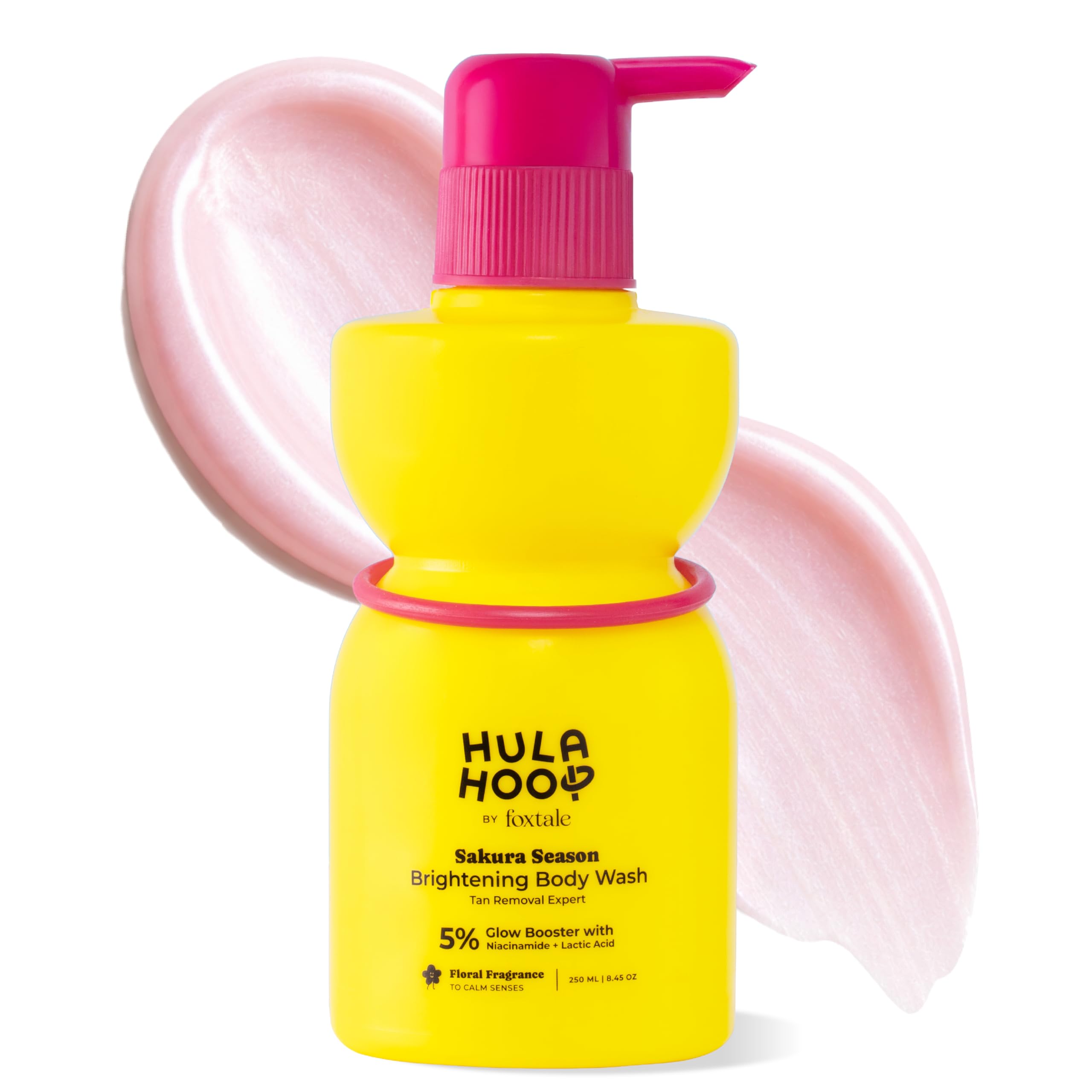 Hula Hoop Brightening Body Wash By Foxtale | Lactic Acid & Niacinamide | Reduces Tan From 1St Wash | Brightens & Evens Out Skin 