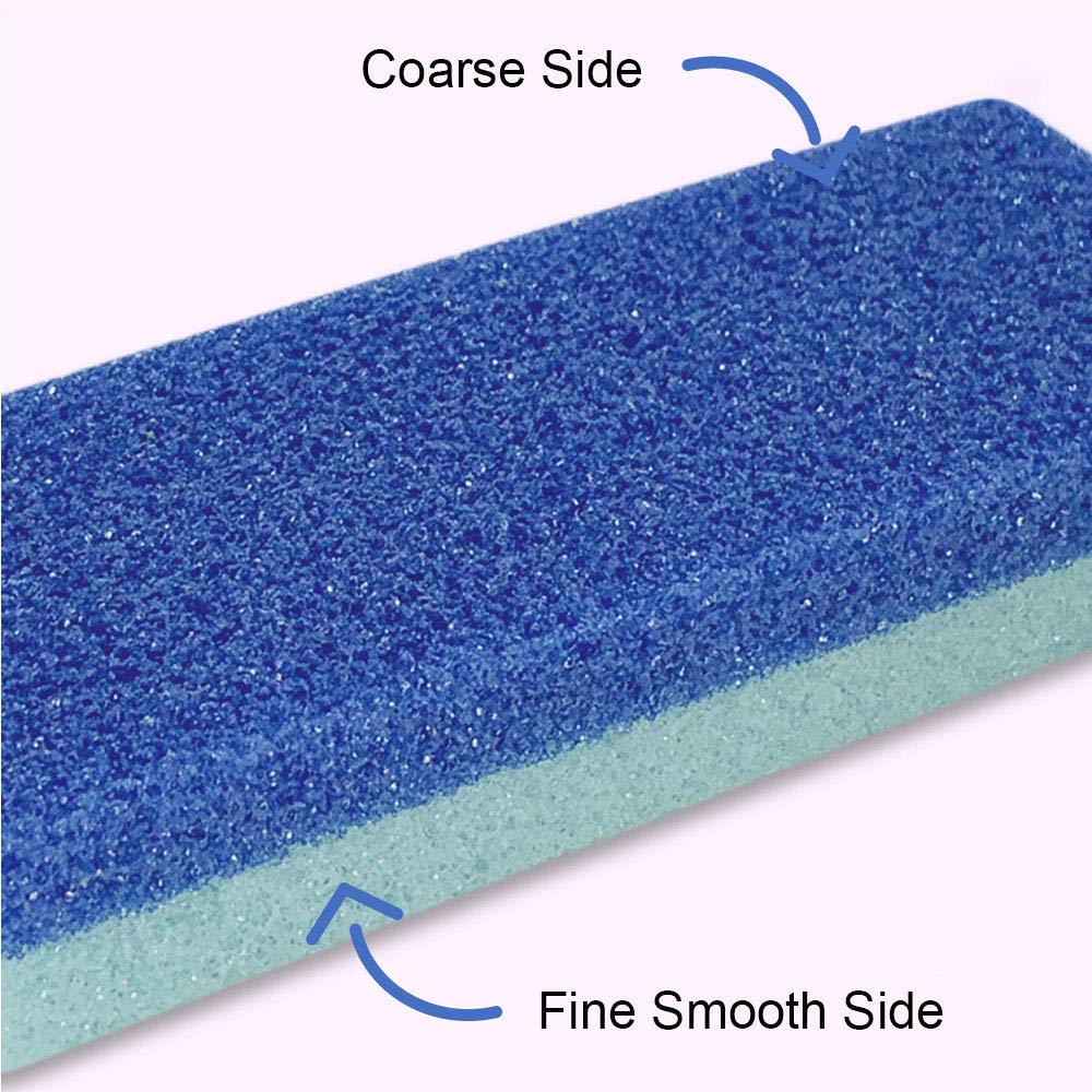 MARYTON Foot Pumice Stone for Hard Skin Removal, Blue, 4 Count, Model MAS4PU