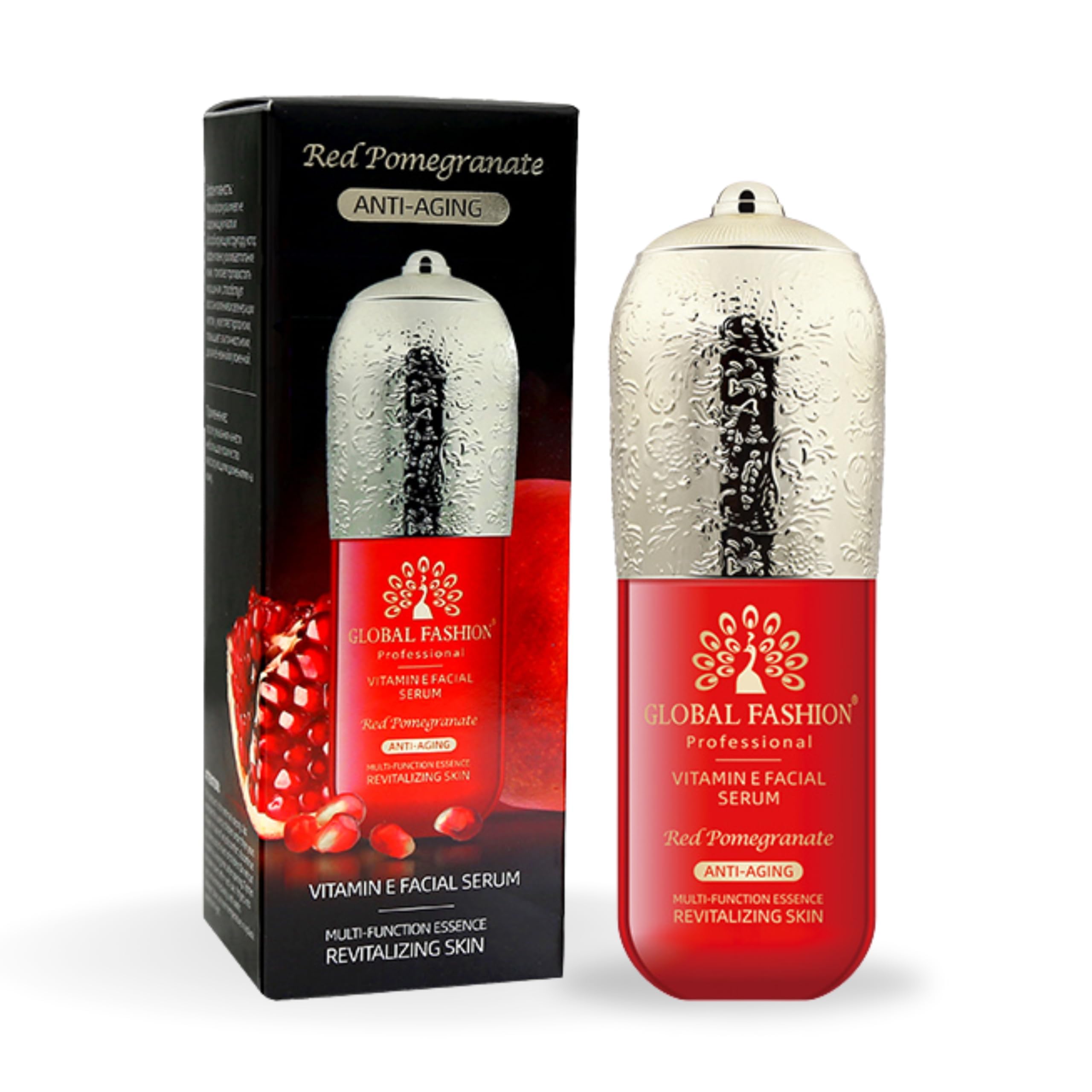 Vitamin E Face Serum with Red Pomegranate - Hydrating Facial Serum for Anti-Aging, Dark Spots, Wrinkle Repair, Pore Minimizer, S