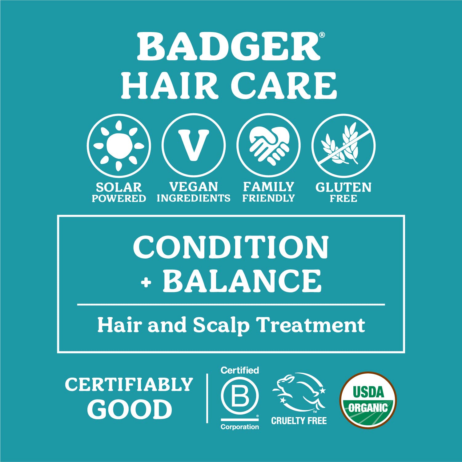 Badger - Argan Hair Oil w/Jojoba & Baobab, Moroccan Argan Oil Treatment for Dry Damaged or Frizzy Hair, Leave-In Conditioner, Or