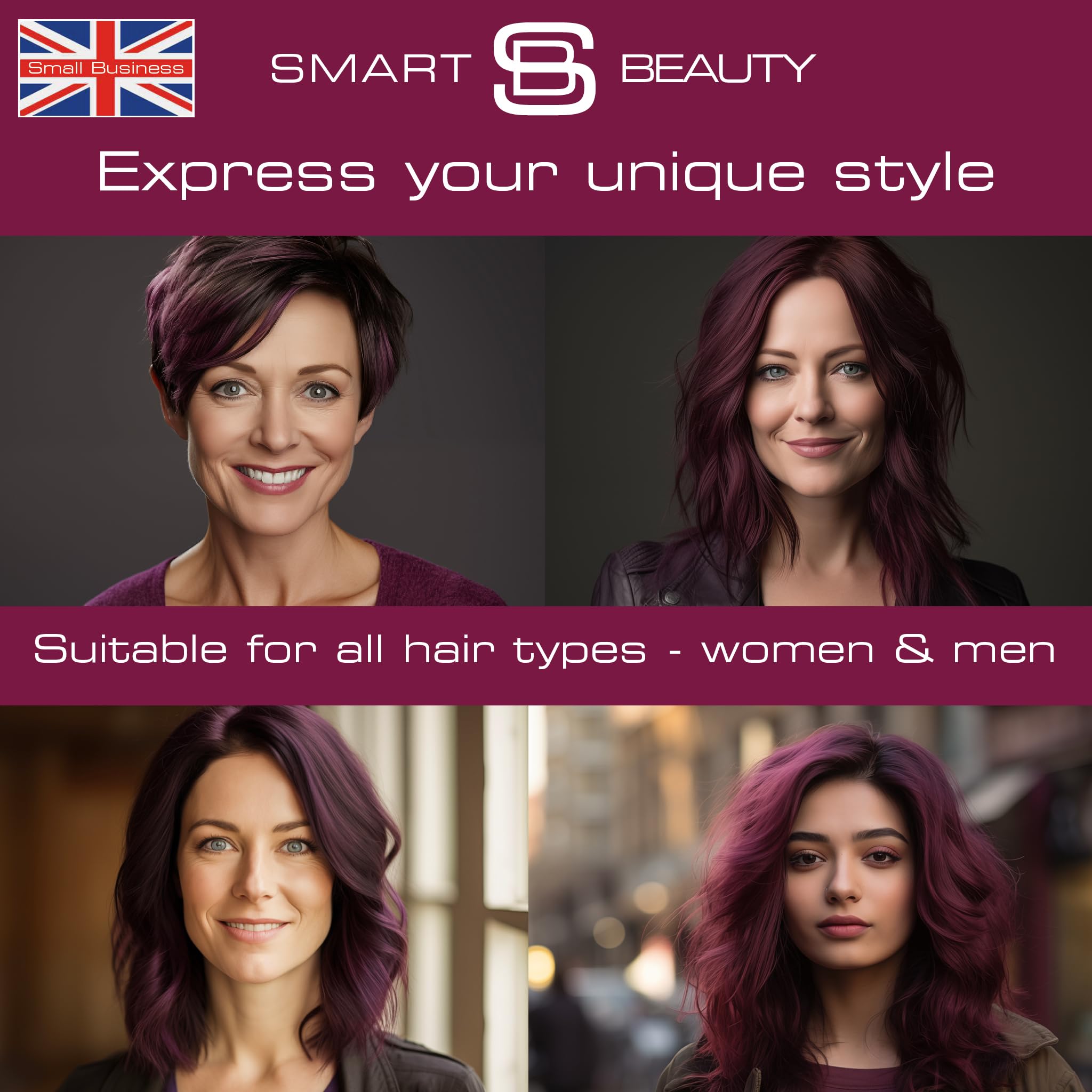 Plum Hair Dye Permanent with Plex Hair Anti-breakage Technology  PPD Free, Vegan & cruelty Free  Smart Beauty UK