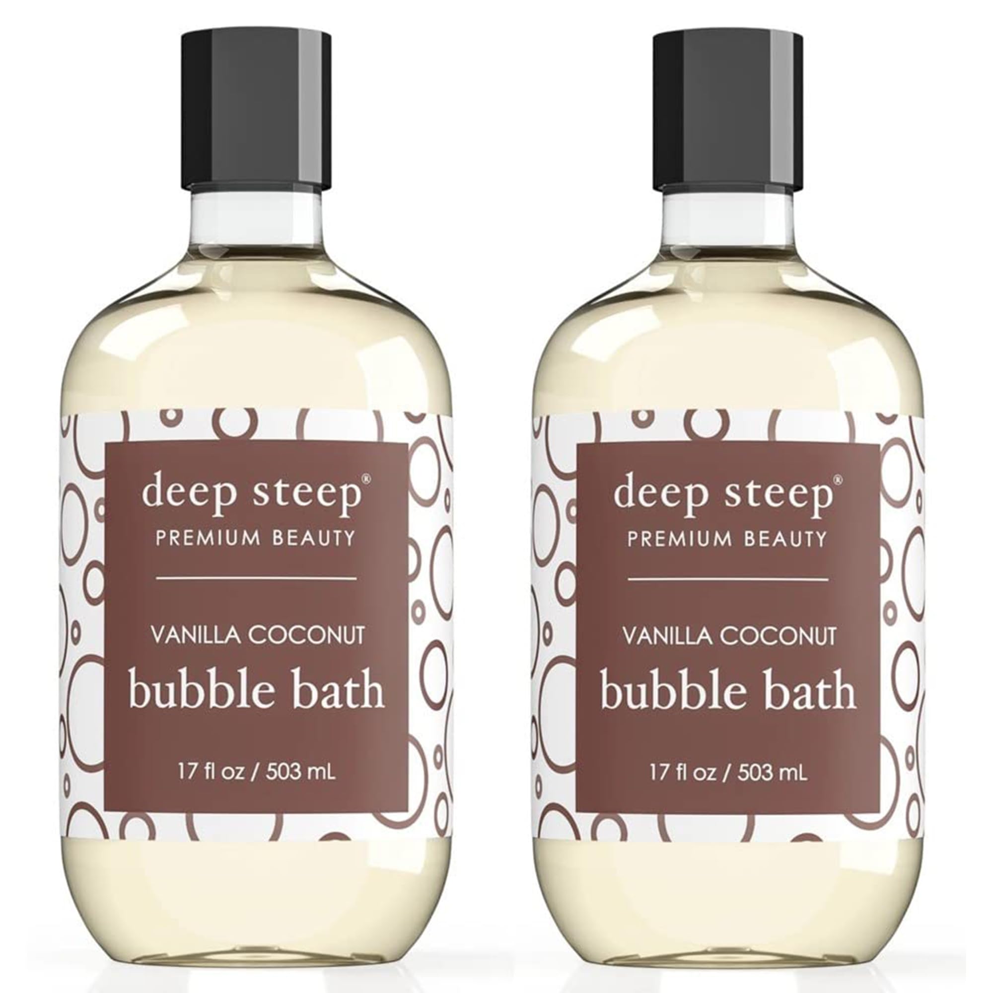 Deep Steep Bubble Bath, 17 Ounce (Pack Of 2) (Vanilla Coconut)