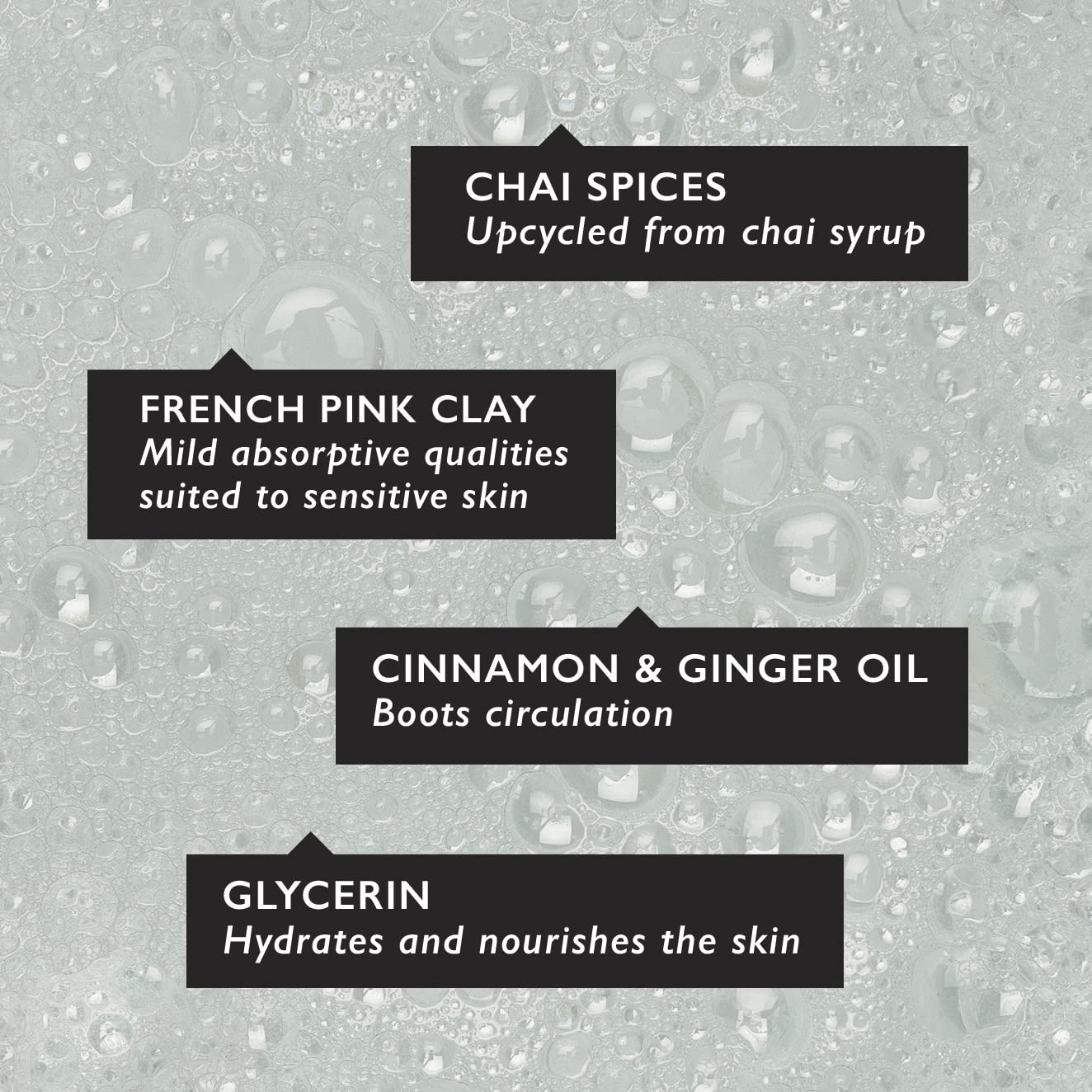 UPCIRCLE Cinnamon + Ginger Chai Soap Bar 3.5oz - Organic Vegan Cleanser For Face And Body - French Pink Clay + Glycerin Reducing