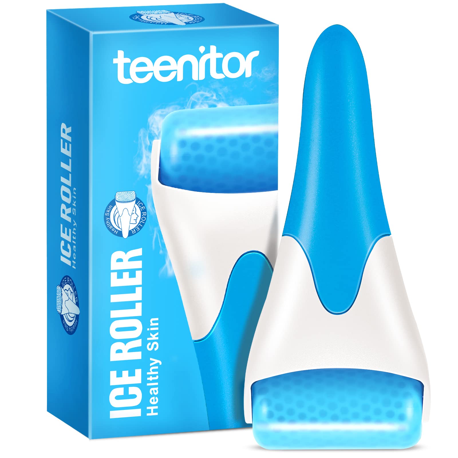 Teenitor Ice Face Massager For Eye, Puffiness, Migraine, Pain Relief And Minor Injury, Cold Facial Roller Freezer Tighten Skin C