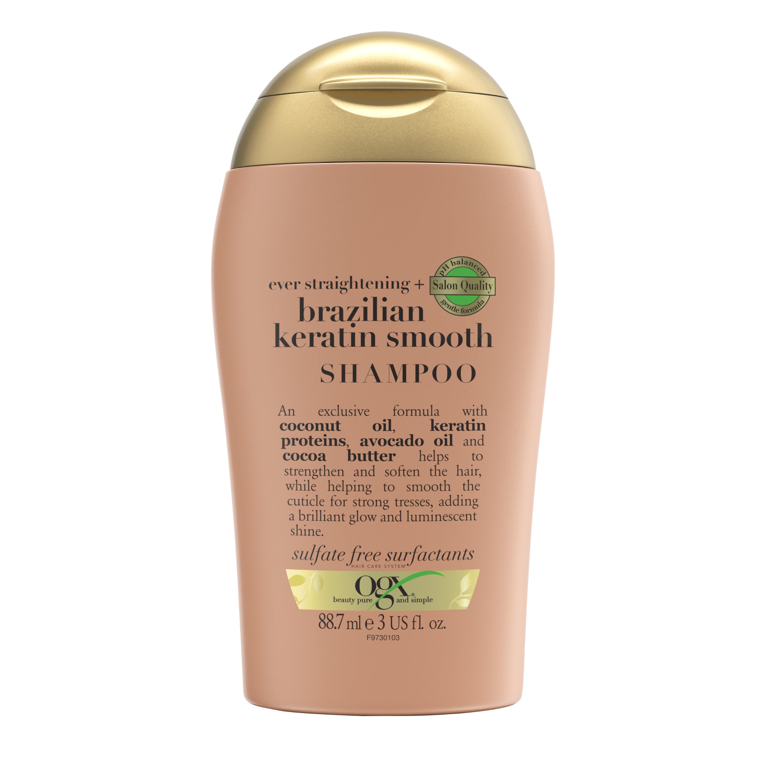 Ogx Ever Straightening Brazilian Keratin Smooth Shampoo Combo | Coconut Oil, Keratin Proteins, Avocado Oil & Cocoa Butter, For D