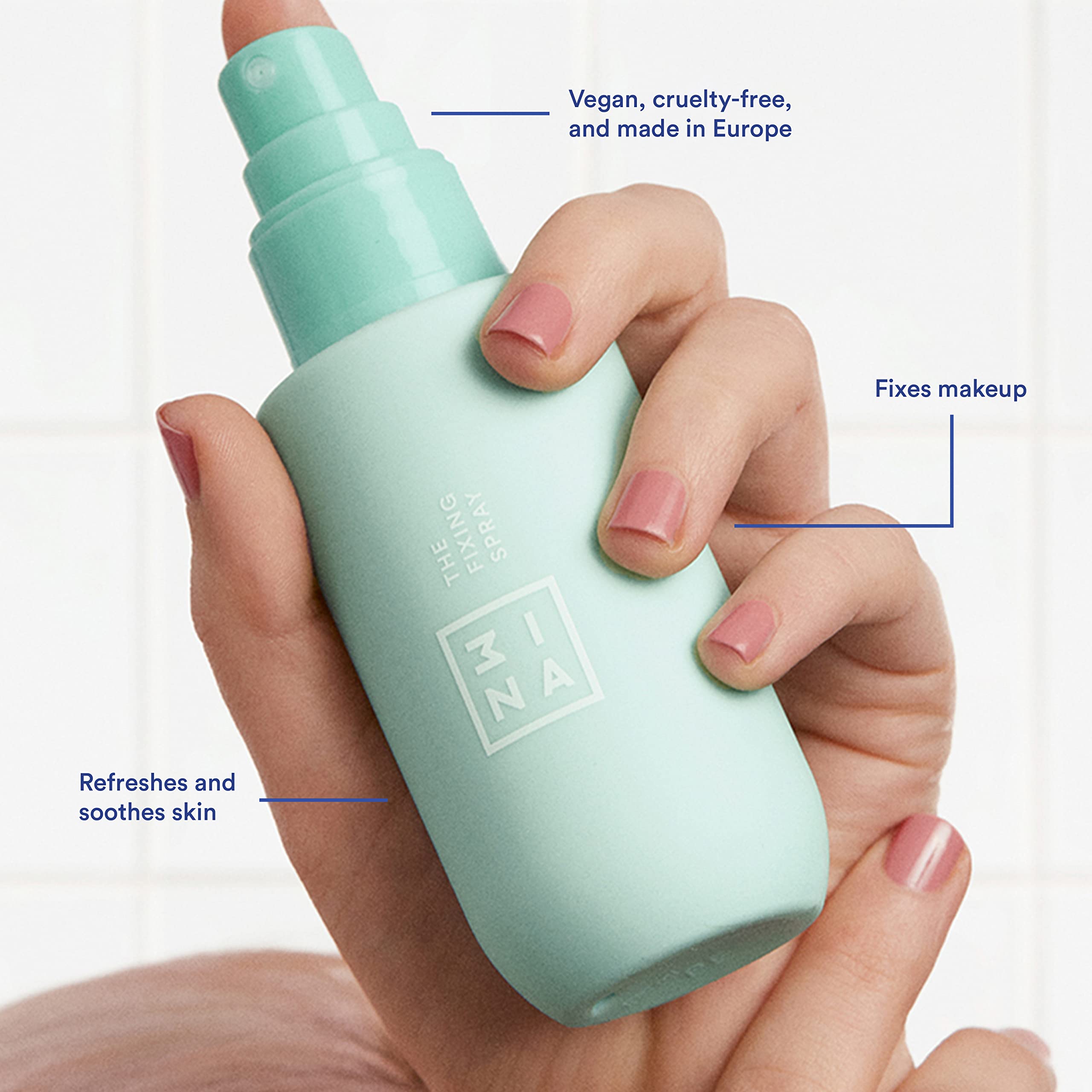 3Ina The Fixing Spray - Ultra Hydrating Makeup Primer And Setting Spray - Transparent Facial Mist With A Dewy Finish - Refreshin