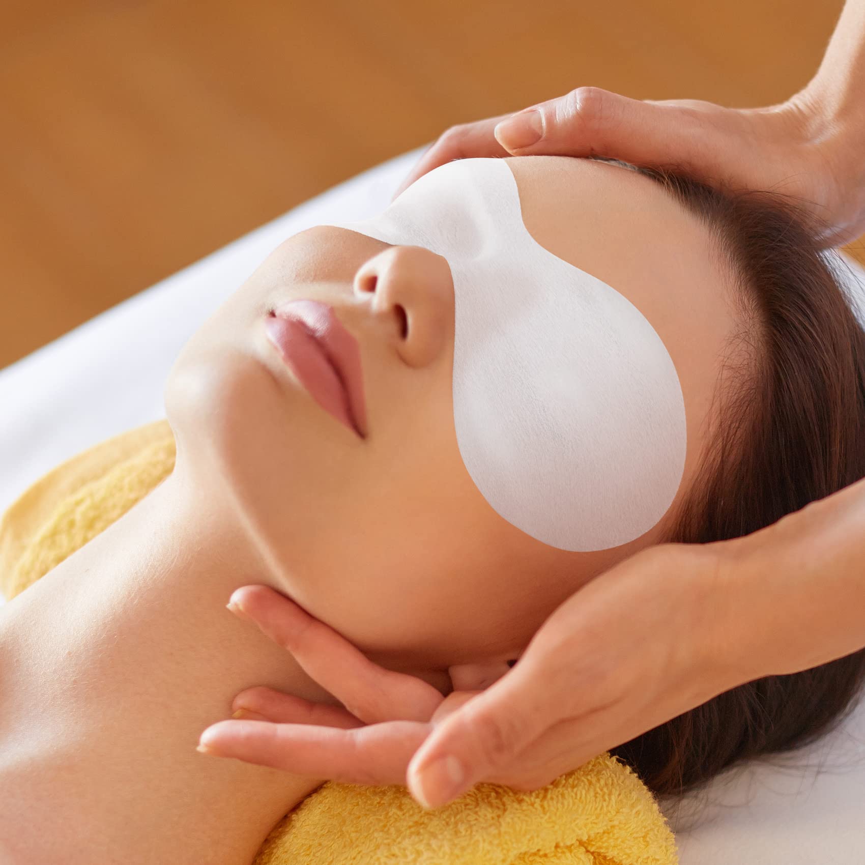 Pagow 400 Sheets Disposable Non Woven Eye Care, Cotton Paper Facial Eye Pads Spa, Diy Clear Eye Mask Paper Beauty Sheets For Ski