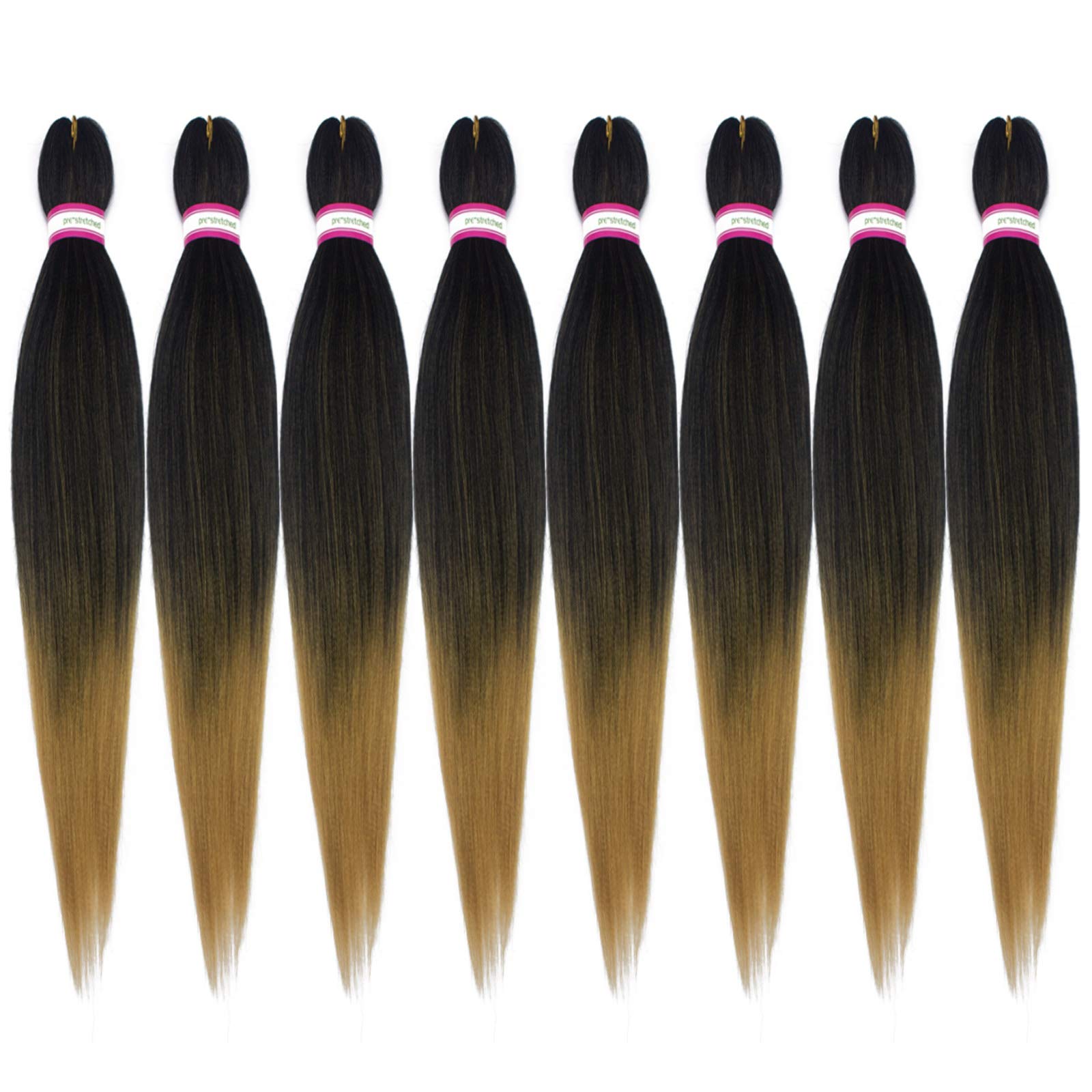 Pre Stretched Braiding Hair Extension 8 Packs 28 Inch Long Professional Pre-Stretched Hair For Braiding Twist Braids Itch Free H