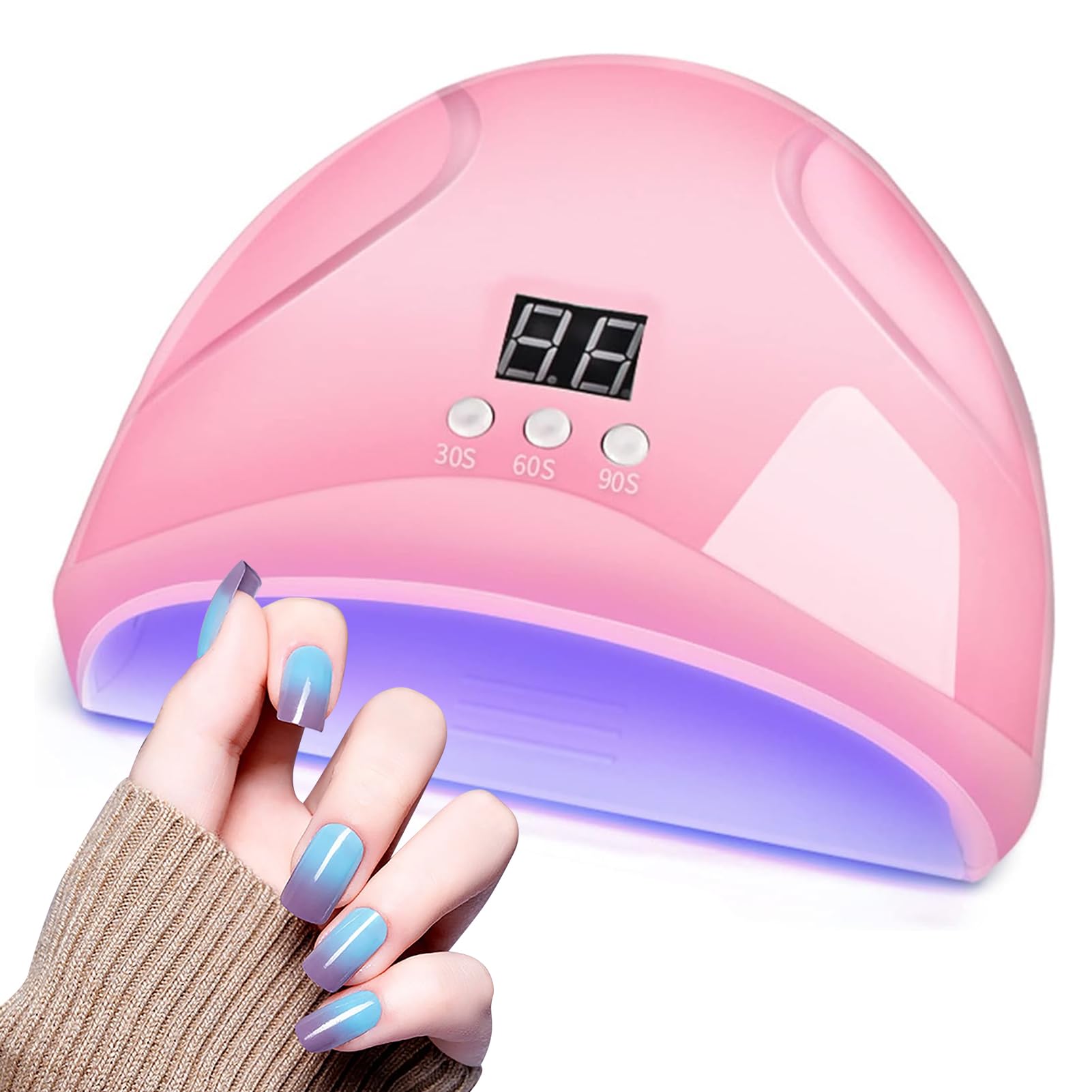 UV LED Nail Lamp 36W, LED Nail Dryer with 3Timer/Sensor/LCD Display, Portable USB Design LED Nail Light Manicure Curing UV Gel L