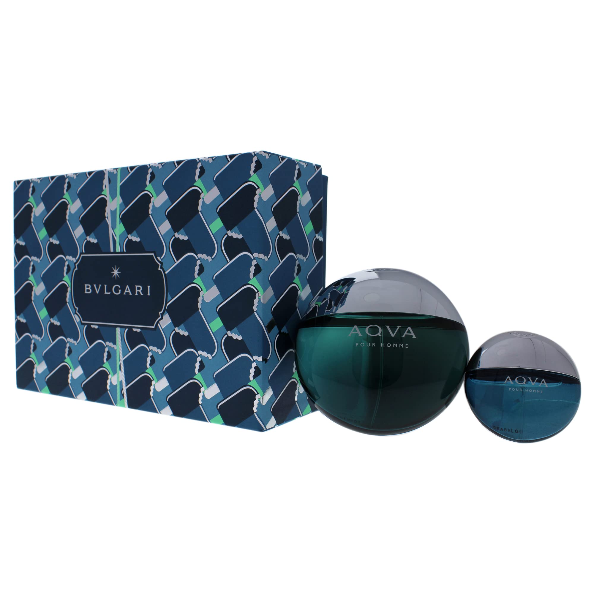 Bvlgari Bvlgari Aqva Men 3.4Oz Edt Spray, 0.5 Edt Spray 2 Pc Gift Set