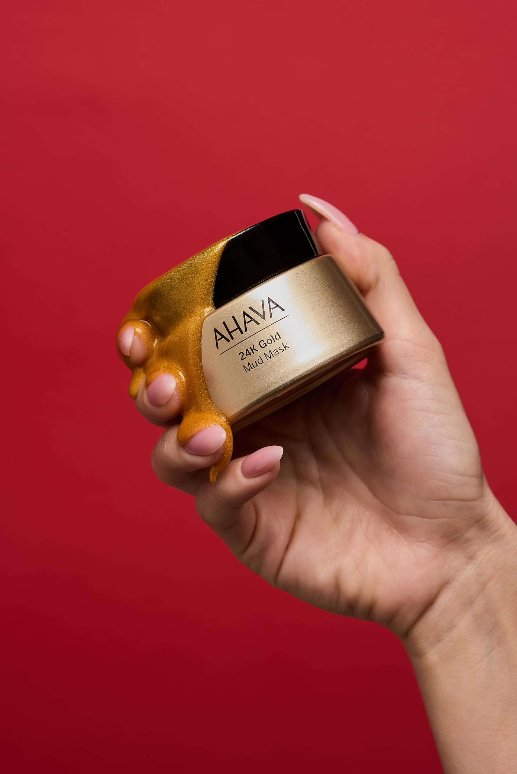 Ahava 24K Gold Mineral Mud Mask - Luxury Mud Mask For Refined, Luminously Radiant Skin, Smoothes, Firms & Illuminates, Includes