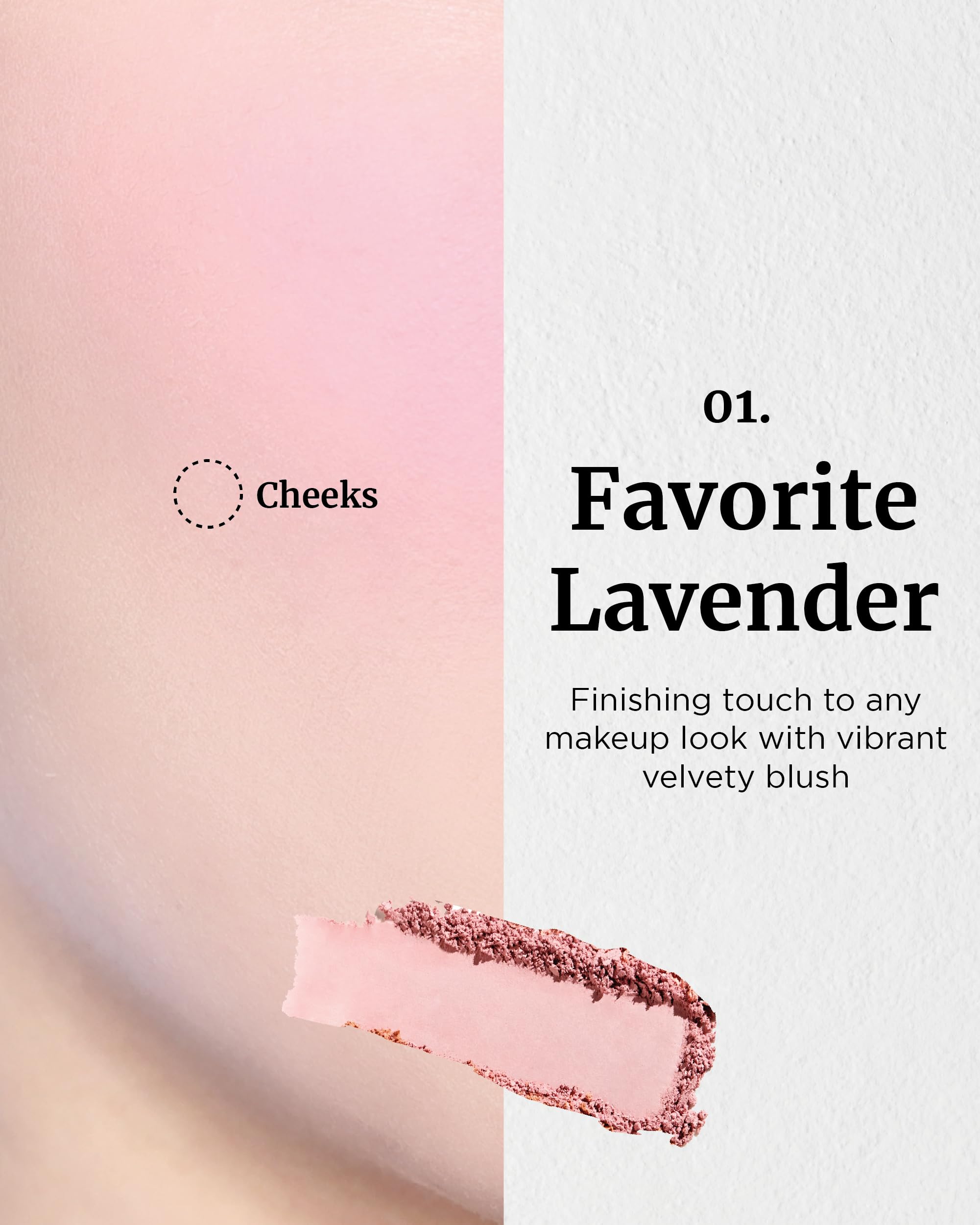 Vdl Cheekstain Pastel Blush For Cheeks (Favorite Lavender, 0.2Oz) - Lightweight, Velvet Powder Formula - Seamless, Long-Lasting,
