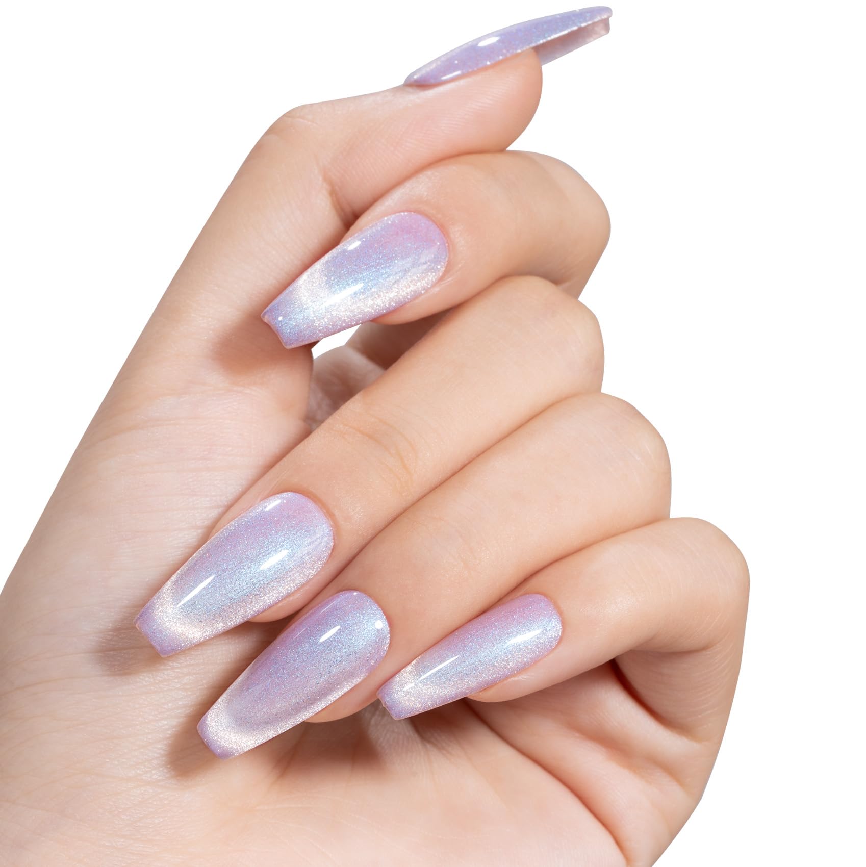 Maychao 15Ml Cat Eye Gel Nail Polish 1Pc Aurora Mermaid 10 Gel Polish With Magnet Soak Off Holographic Magnetic Nail Polish For