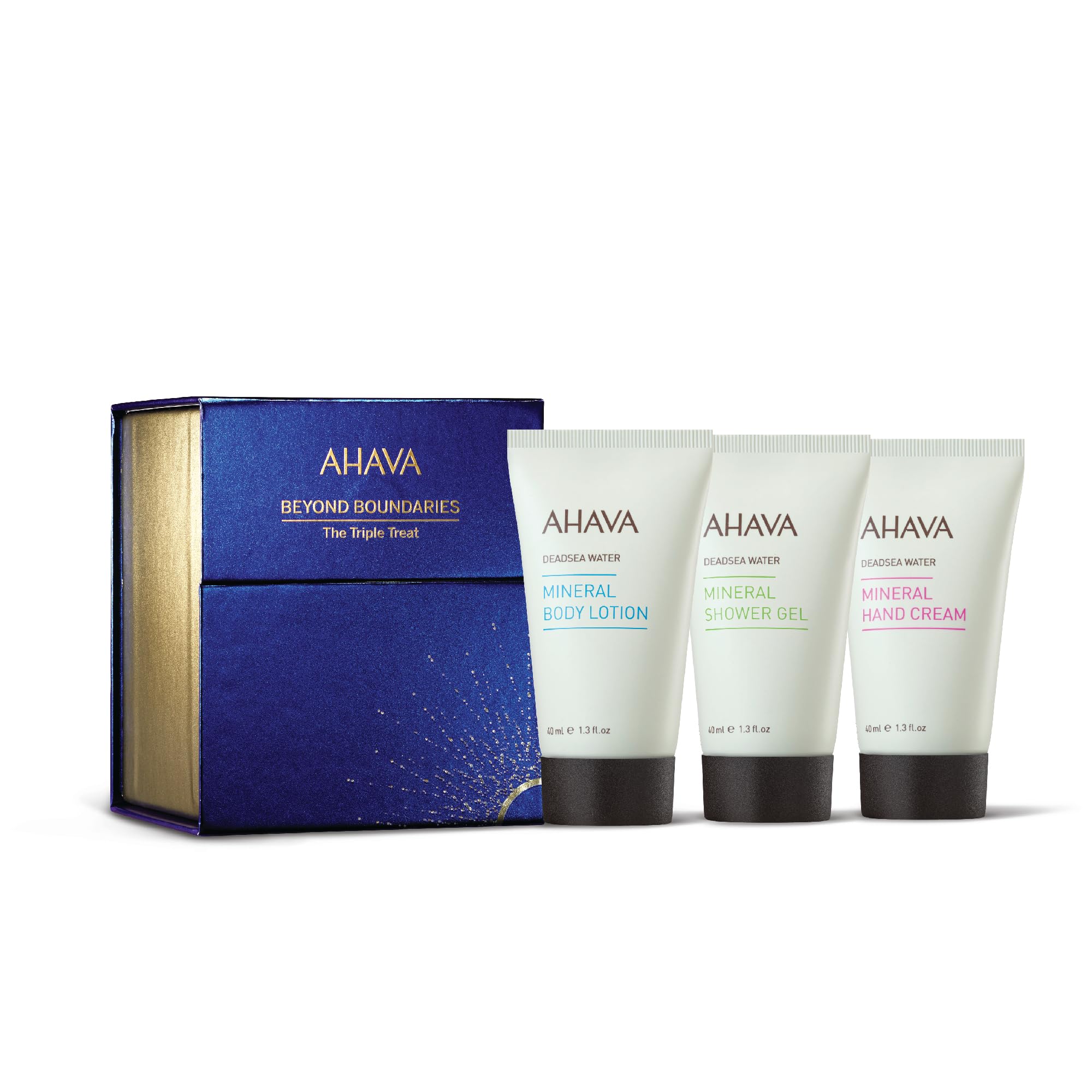 Ahava The Triple Treat Gift Set - Includes Mineral Body Lotion, Mineral Hand Cream, Mineral Shower Gel 3 X 1.3 Fl.Oz & Crystal O