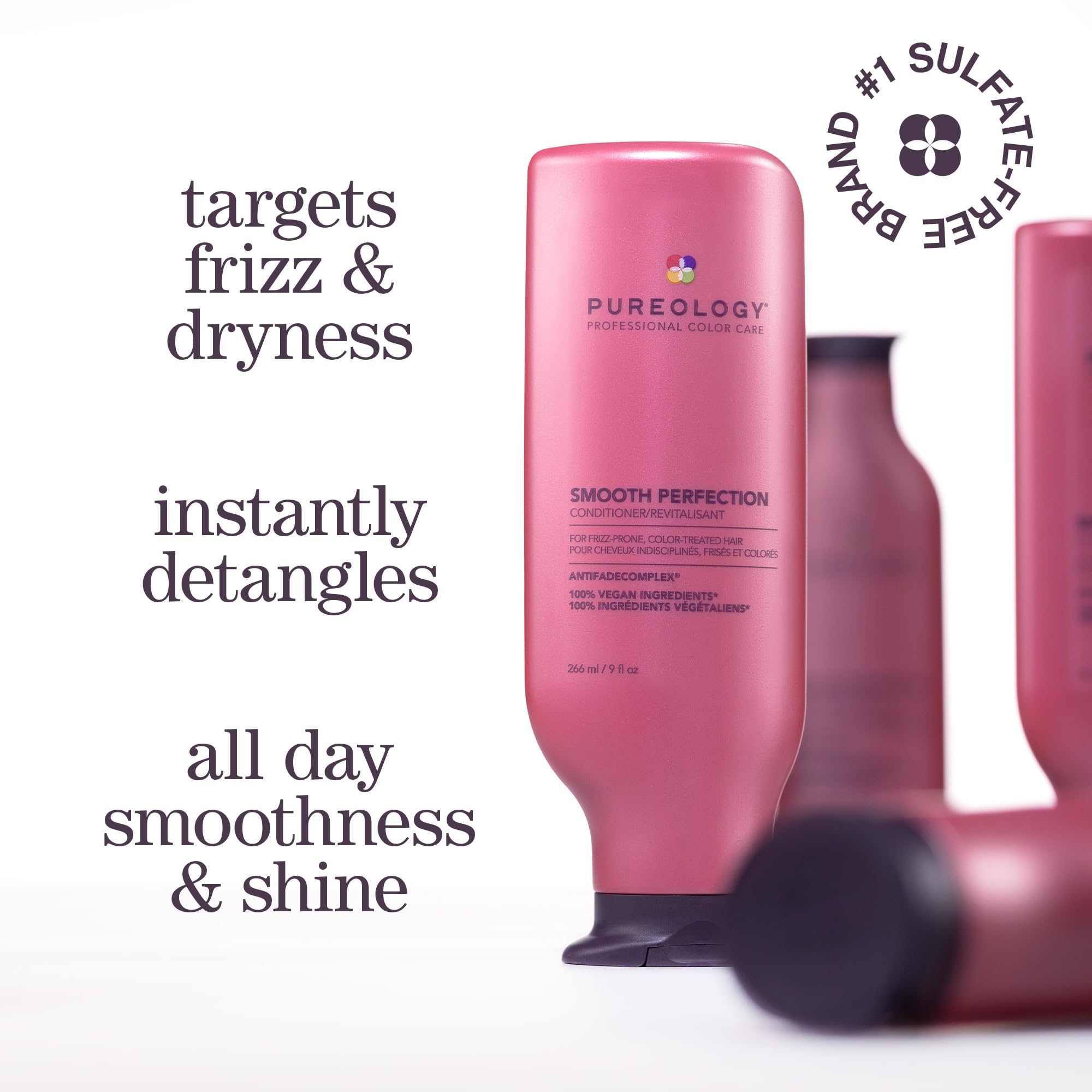 Pureology Smooth Perfection Conditioner | For Frizzy, Color-Treated Hair | Detangles & Controls Frizz | Sulfate-Free | Vegan | U