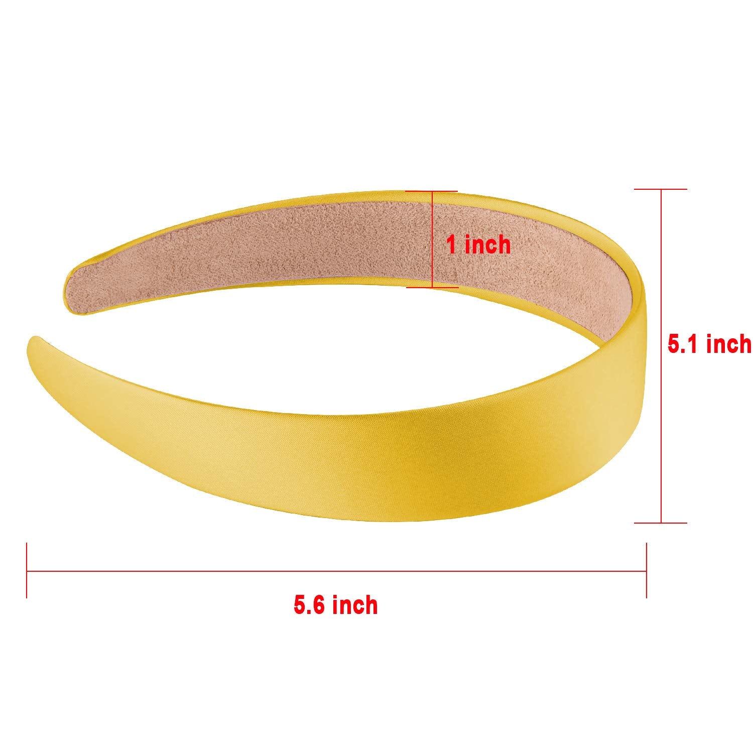 Siquk 24 Pieces Satin Headbands 1 Inch Wide Headband Colorful Non-Slip Hard Headbands For Women And Girls, 24 Colors