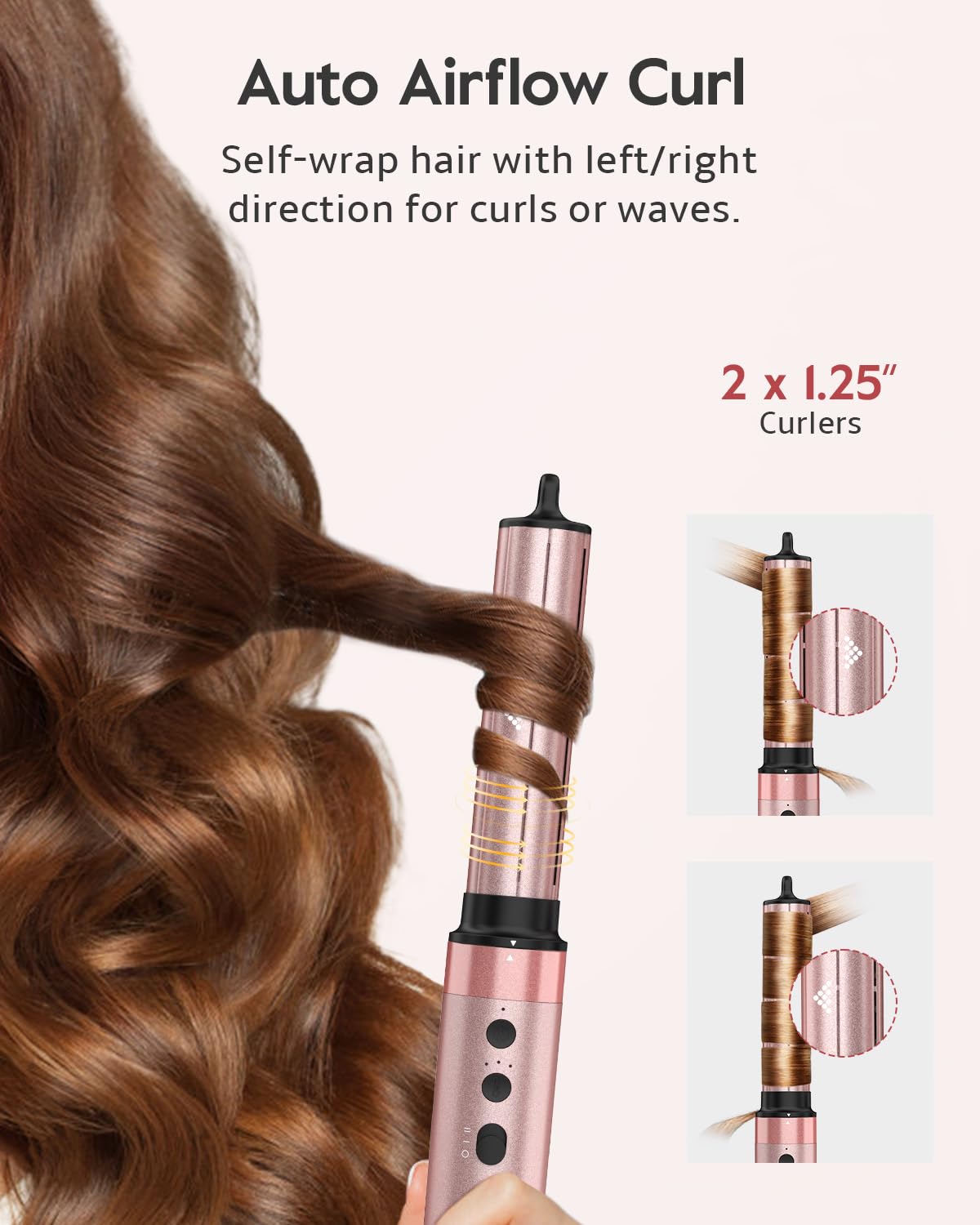Brightup Upgraded Professional Hot Air Styler - 1400W High-Speed Blow Dryer Brush with 120,000 RPM, No Heat Damage, Fast Drying