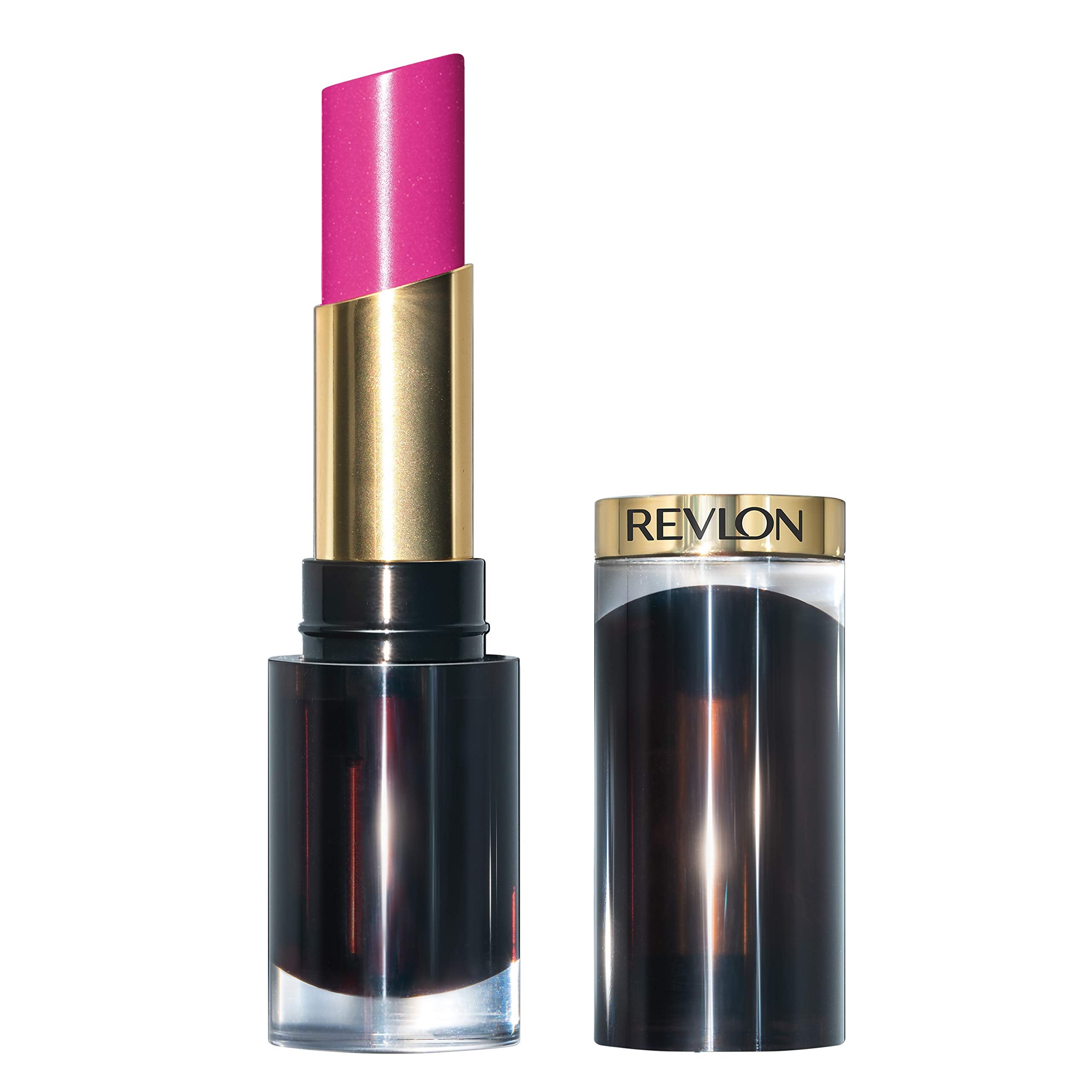 Revlon Super Lustrous Glass Shine Lipstick, Flawless Moisturizing Lip Color With Aloe, Hyaluronic Acid And Rose Quartz, Fuchsia