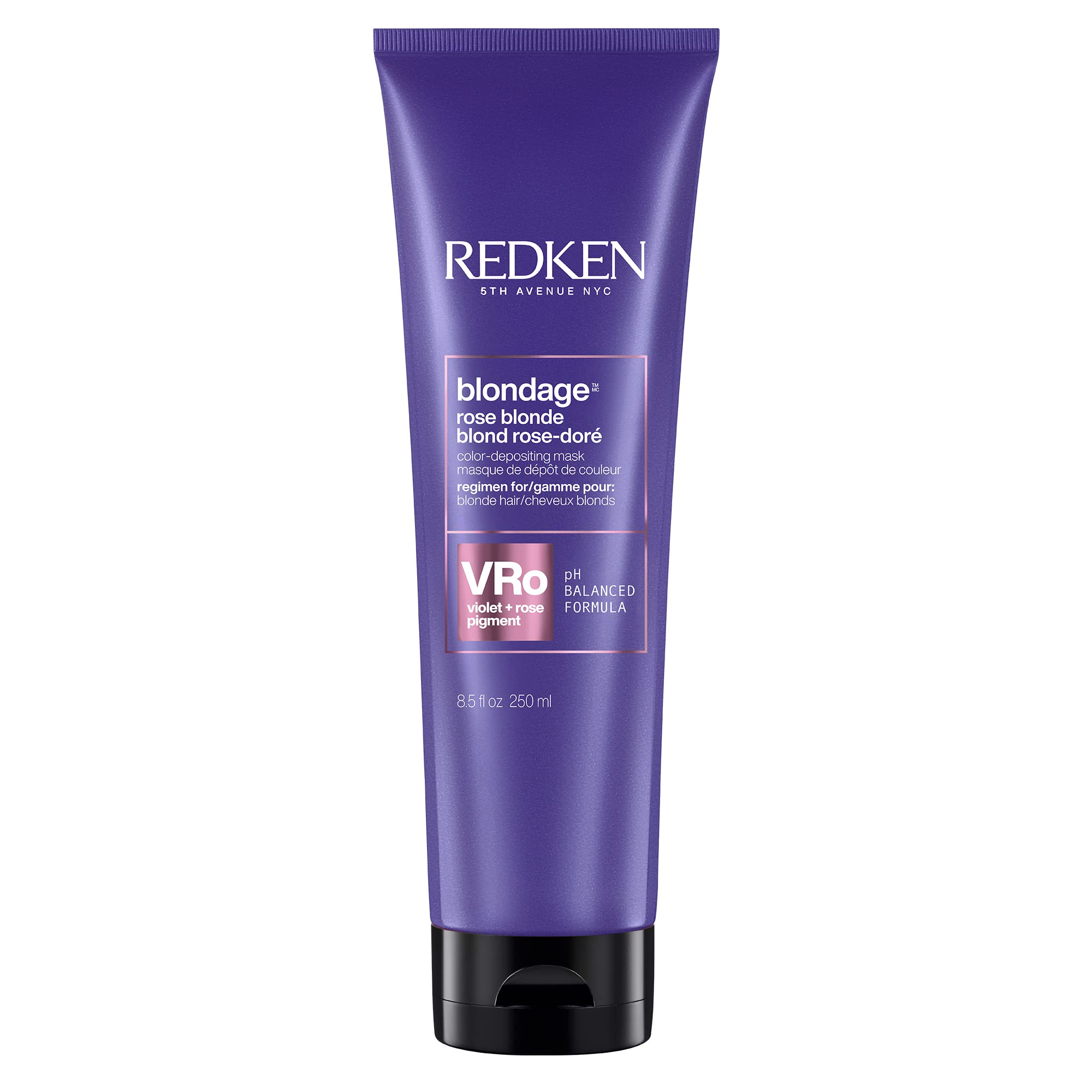 Redken Blondage Rose Color Depositing Mask | Instant Customized Temporary Color | Color Tint Hair Treatment| For Blonde Hair | 8
