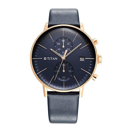 Titan Blue Dial Analog Watch For Men-Nr90146Wl01