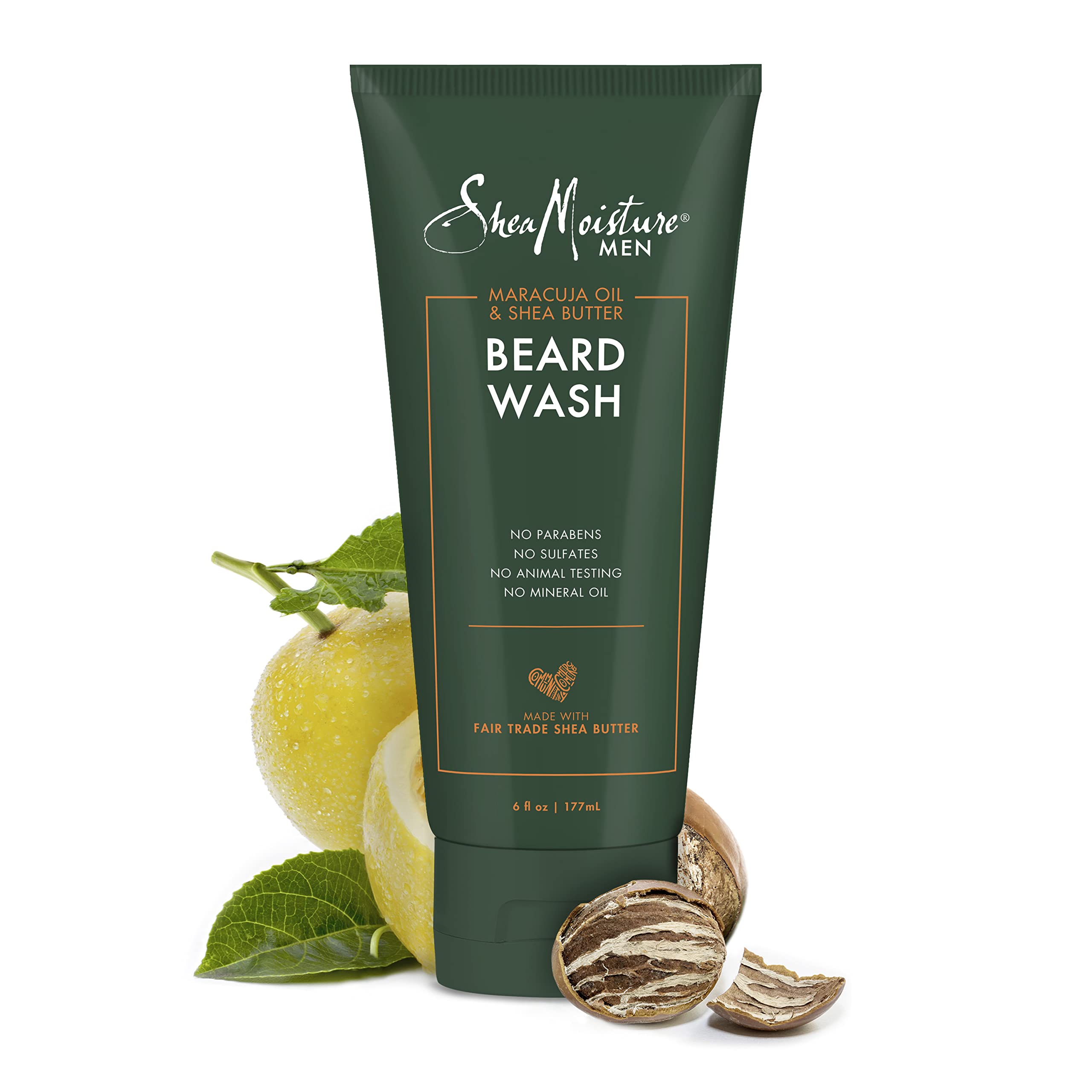 Sheamoisture Beard Wash For A Full Beard Maracuja Oil & Shea Butter To Deep Clean And Refresh Beards 6 Oz