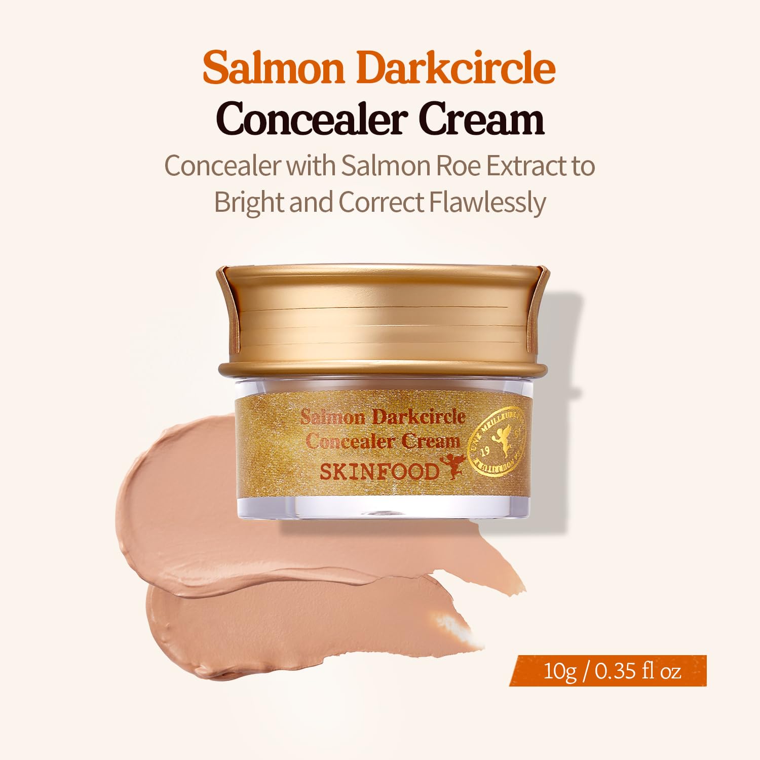 Skinfood Salmon Dark Circle Concealer Cream #2 - Concealer For Dark Circles - Under Eye Concealer For Dark Spots And Wrinkles -