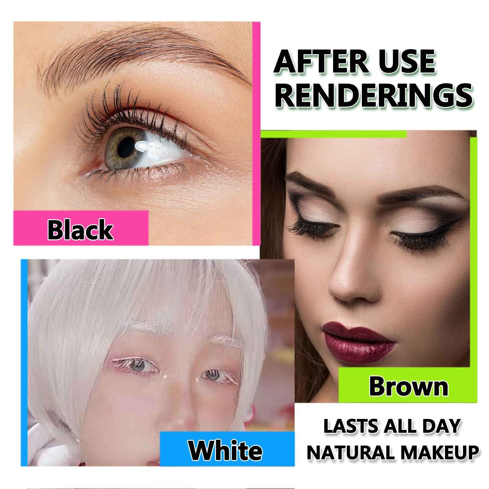 6 Colored Mascara Sets Gift Kit White Blue Purple Black Brown Pink Waterproof Natural Hypoallergenic Colorful Makeup Best Benefi