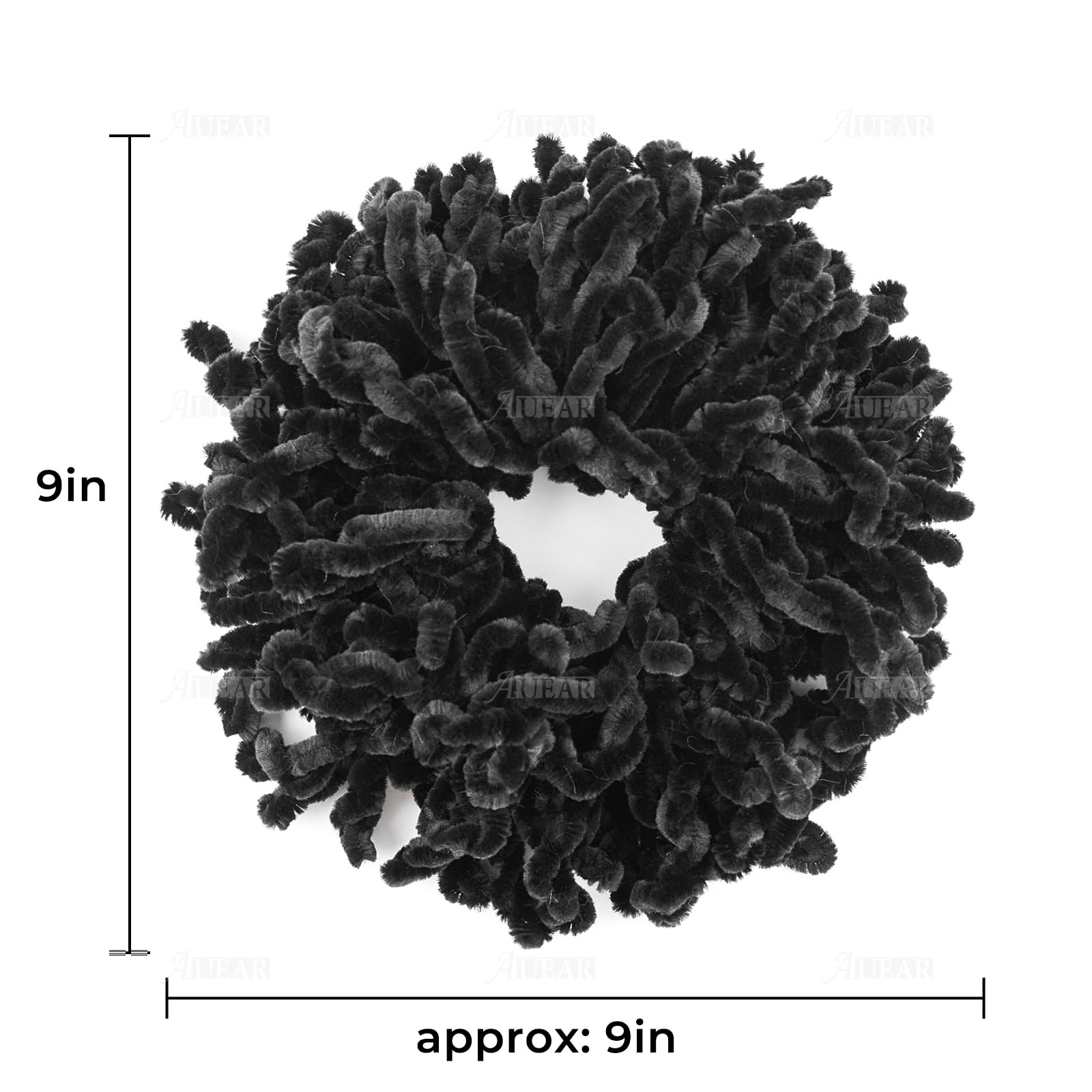 Auear, 2 Pack Volumising Hair Scrunchie Hijab Volumizer Headwear Hair Tie Ring Plain Big Hairbands For Women Girls (Black And Co