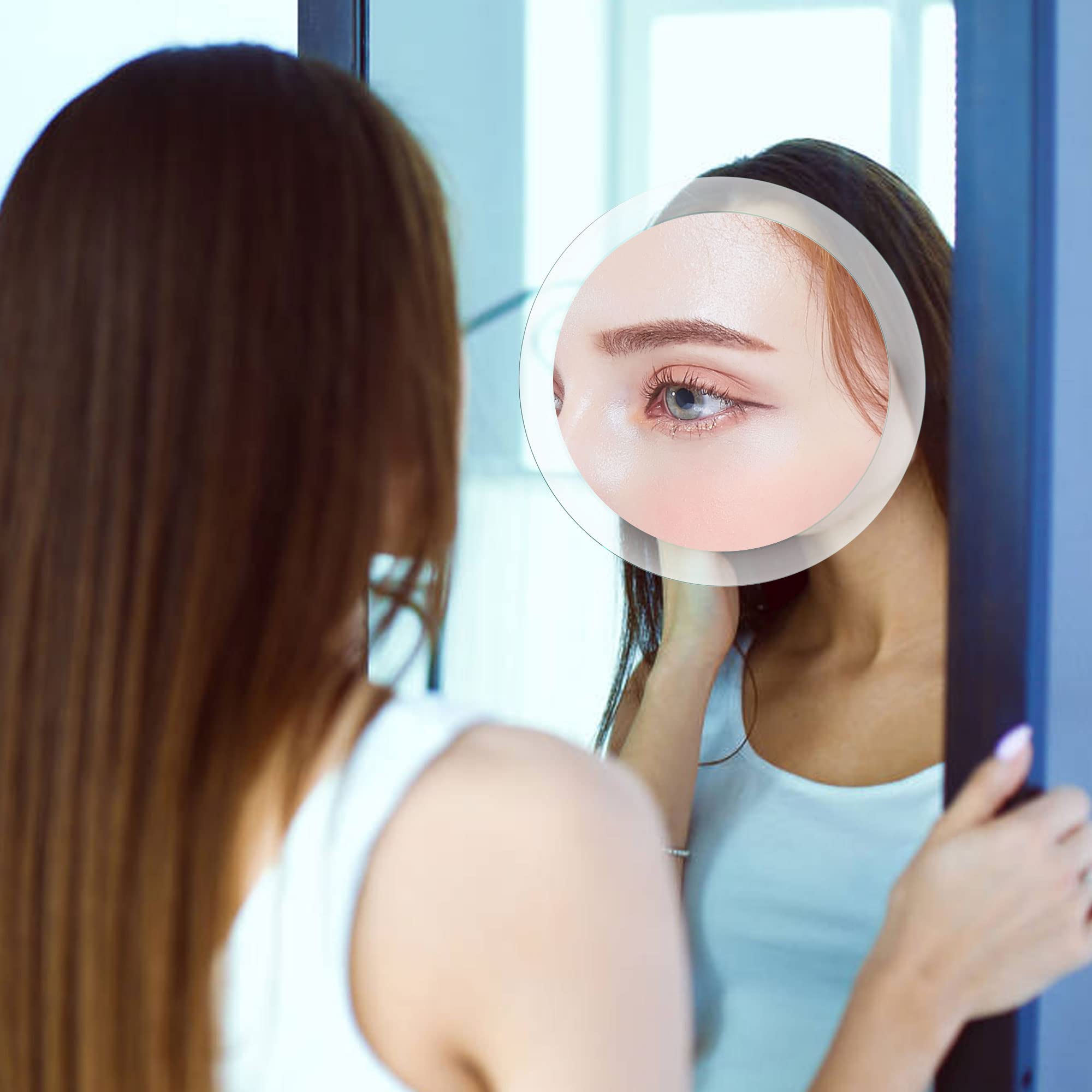 Miyadiva Magnifying Mirror, 25X Magnifying Mirror Suction Cup For Easy Mounting, Use For Magnifying Makeup Mirror, 25X Travel Ma