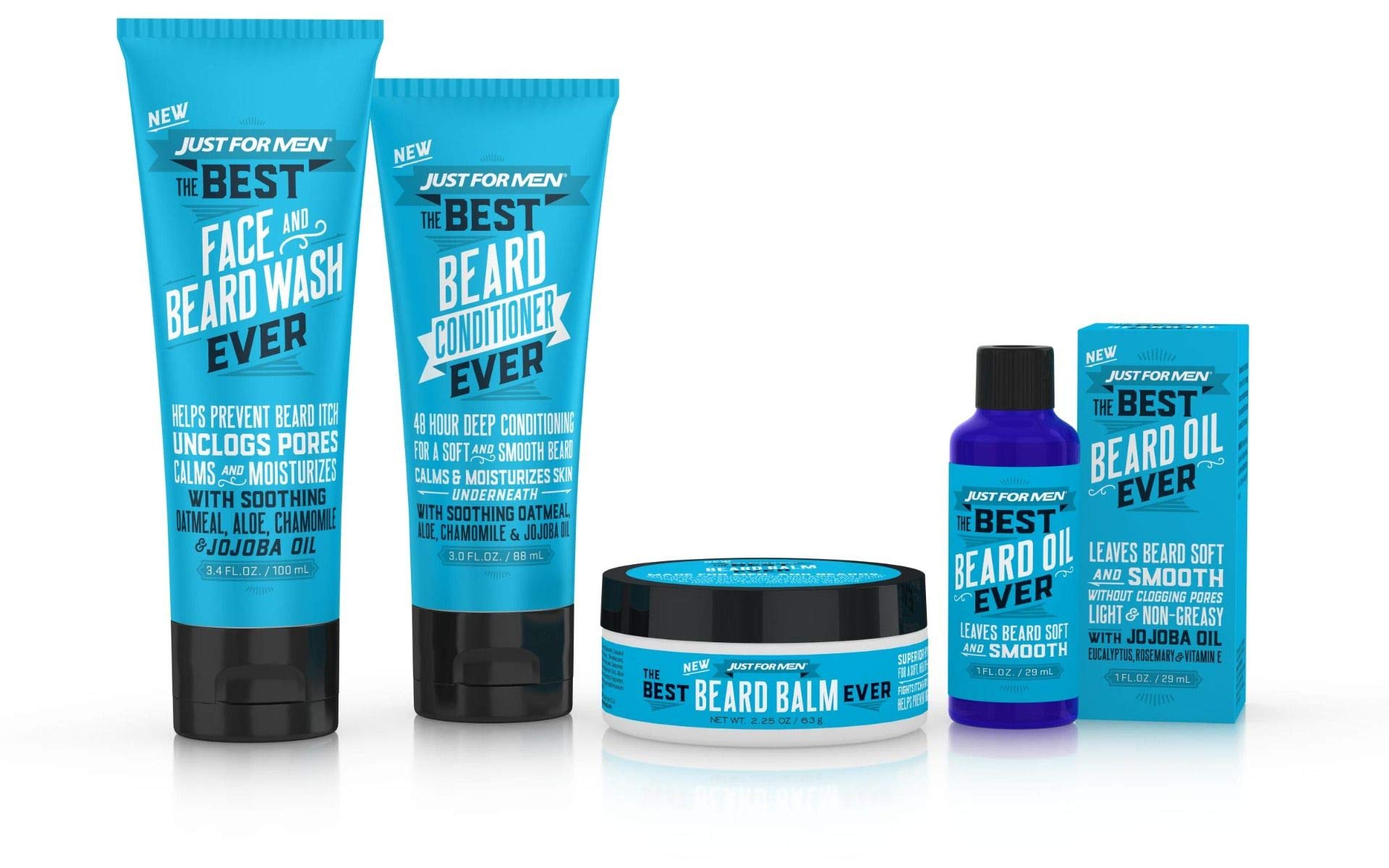 Just For Men The Best Beard Balm Ever, Stlying Balm With Oatmeal, Aloe, Chamomile, And Jojoba Oil, 2.25 Fluid Ounce