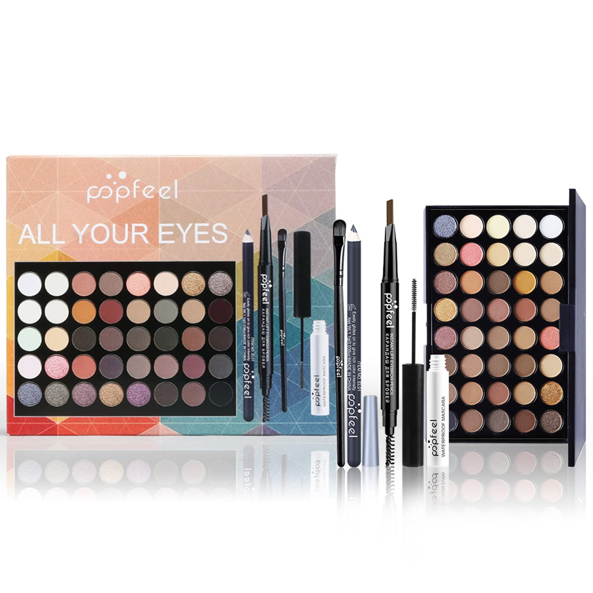Pure Vie All-in-One Holiday Gift Makeup Set Cosmetic Essential Starter Bundle Include Eyeshadow Palette Lipstick Concealer Blush