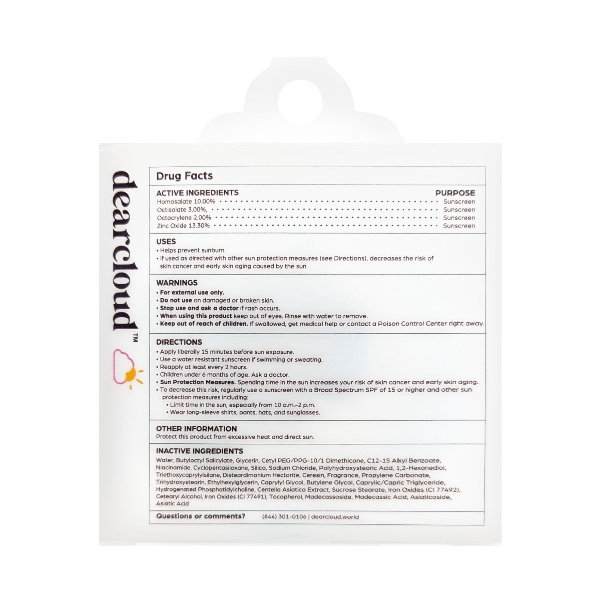dearcloud Dear Sun Perfecting SPF Cushion - Color Adapting Sunscreen, Korean Sunscreen SPF 50+ (.53 oz)
